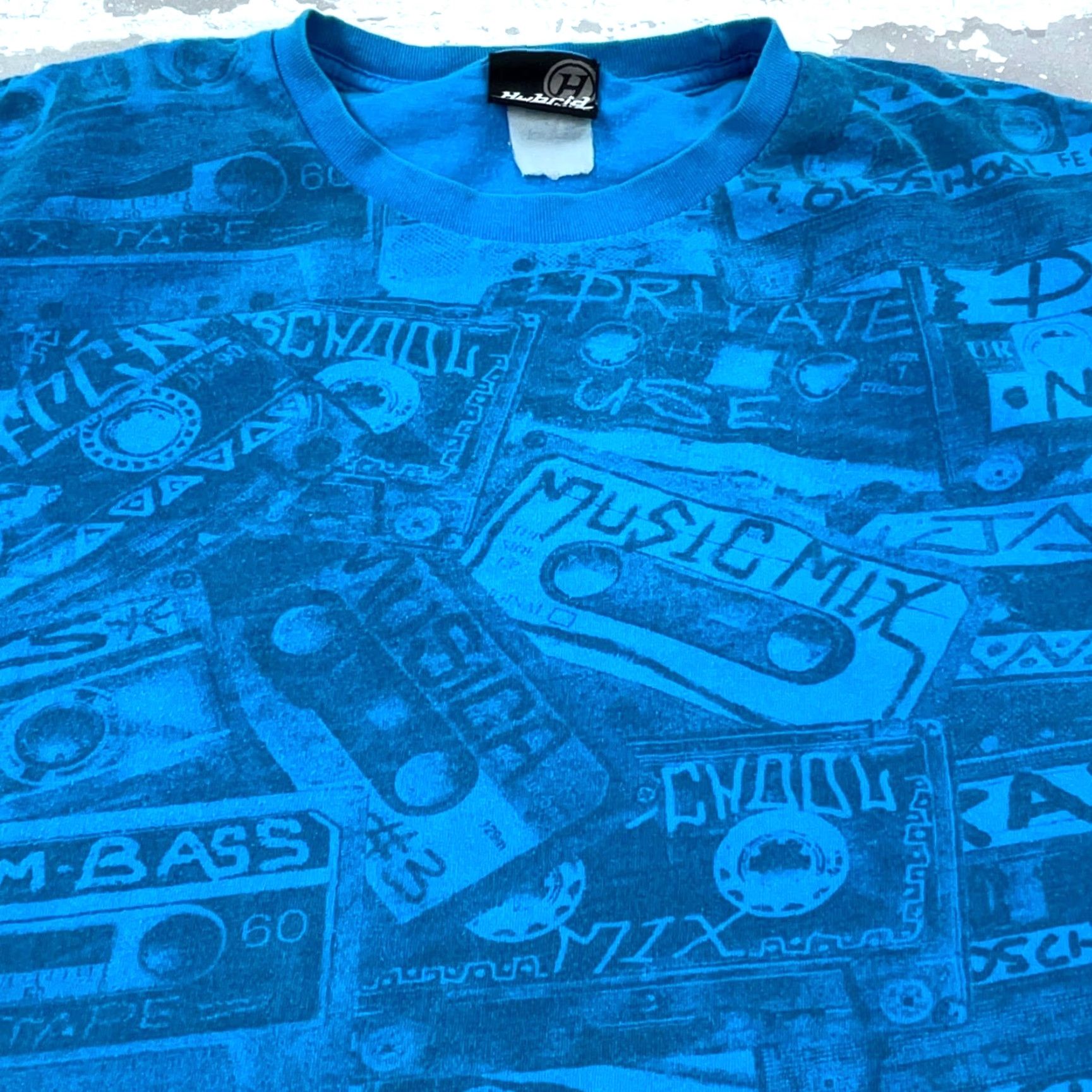 Gloverall VINTAGE Hybrid T-Shirt Men 2XL Blue All Over Print AOP Y2K Size US XXL / EU 58 / 5 - 2 Thumbnail