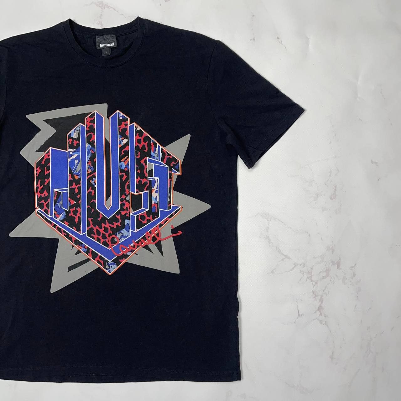 Just Cavalli Just Cavalli Logo Spell Out Graphic Tee T Shirt L Size US L / EU 52-54 / 3 - 5 Thumbnail