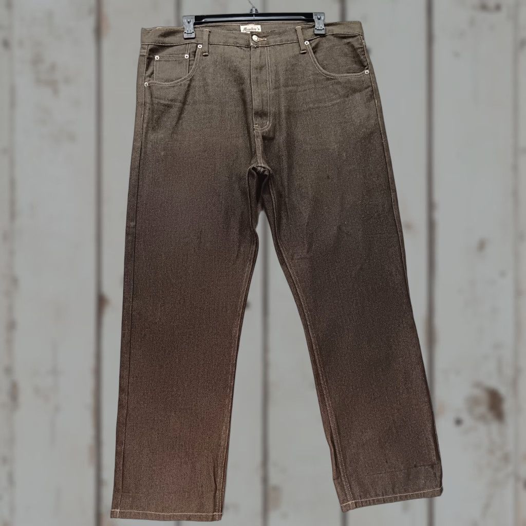 Vintage VINTAGE Member's Property Jeans Men 42x32 Green Relaxed Baggy Y2K Hip Hop Grunge 5-Pocket Denim EUC Size US 42 / EU 58 - 1 Thumbnail