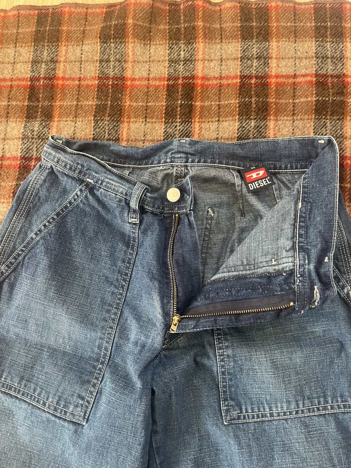 Diesel Vintage Y2K Rare Diesel Bellbottom Low Rise blue jeans 28 Size 28" / US 6 / IT 42 - 6 Thumbnail