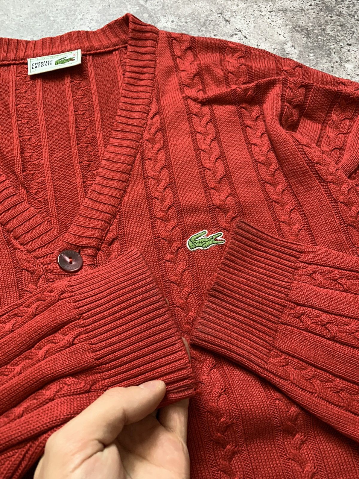 Lacoste × Vintage Vintage lactose cardigan Size US XL / EU 56 / 4 - 4 Thumbnail