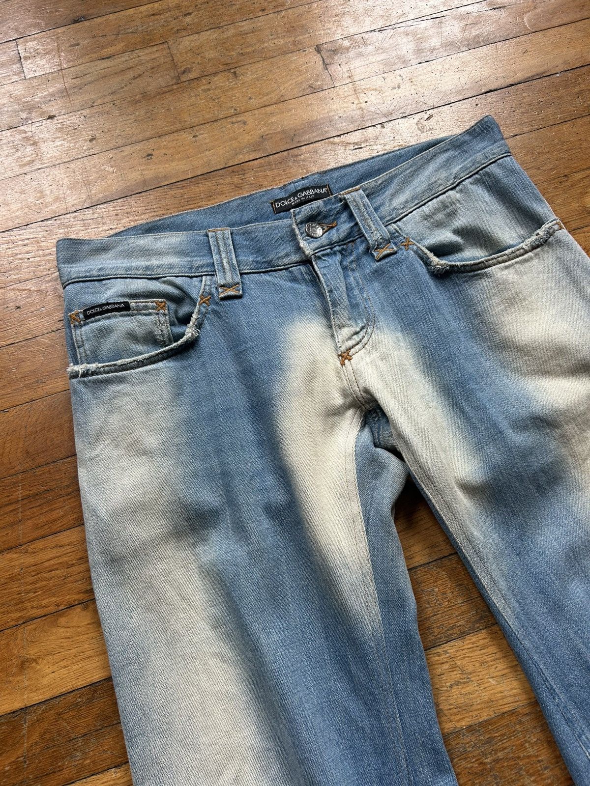 Dolce & Gabbana SS04 Dolce & Gabbana Bleach Denim Size US 33 - 5 Thumbnail