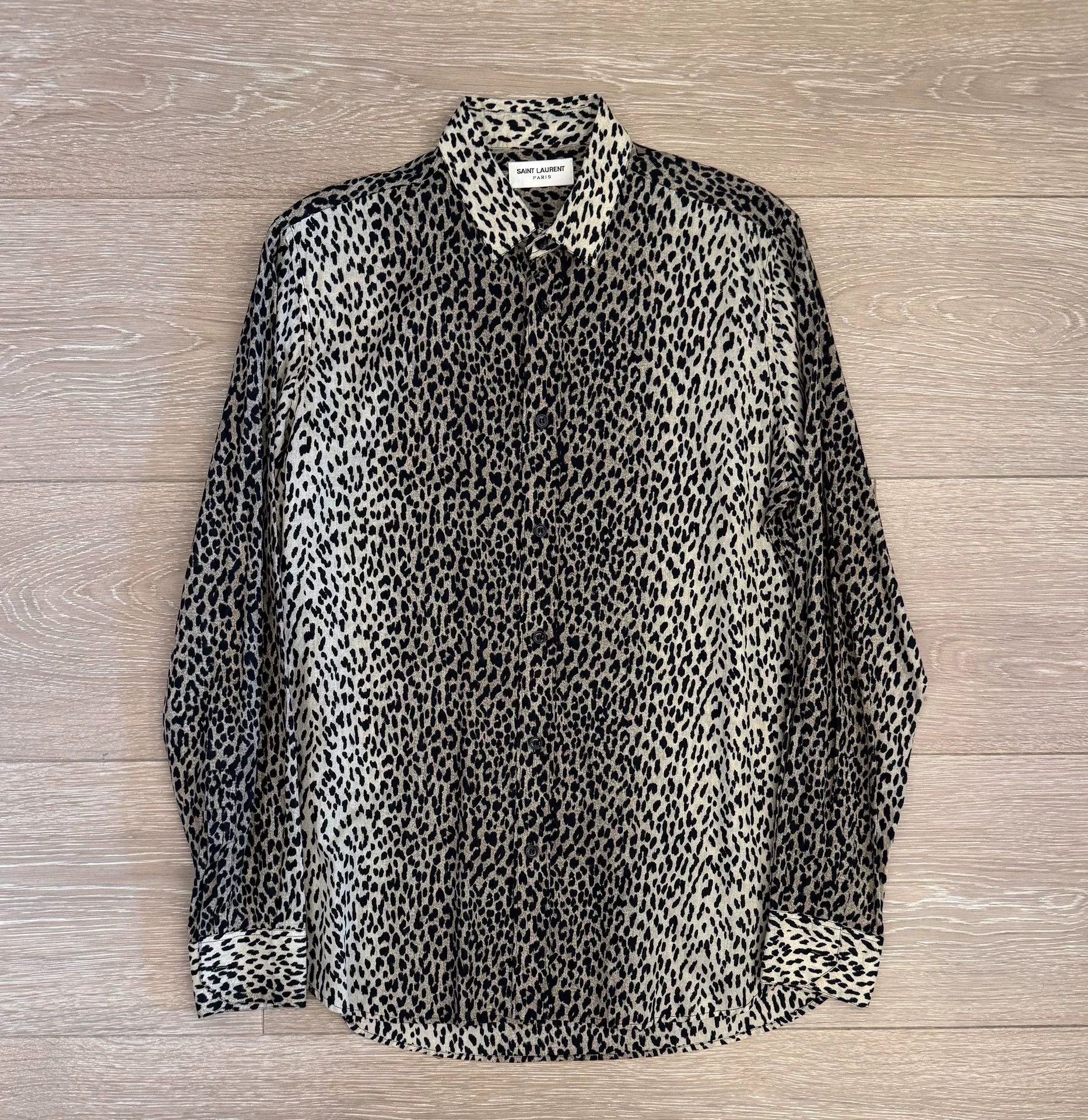 Saint Laurent Paris Saint Laurent Leopard Print Shirt Size S / US 4 / IT 40 - 1 Thumbnail
