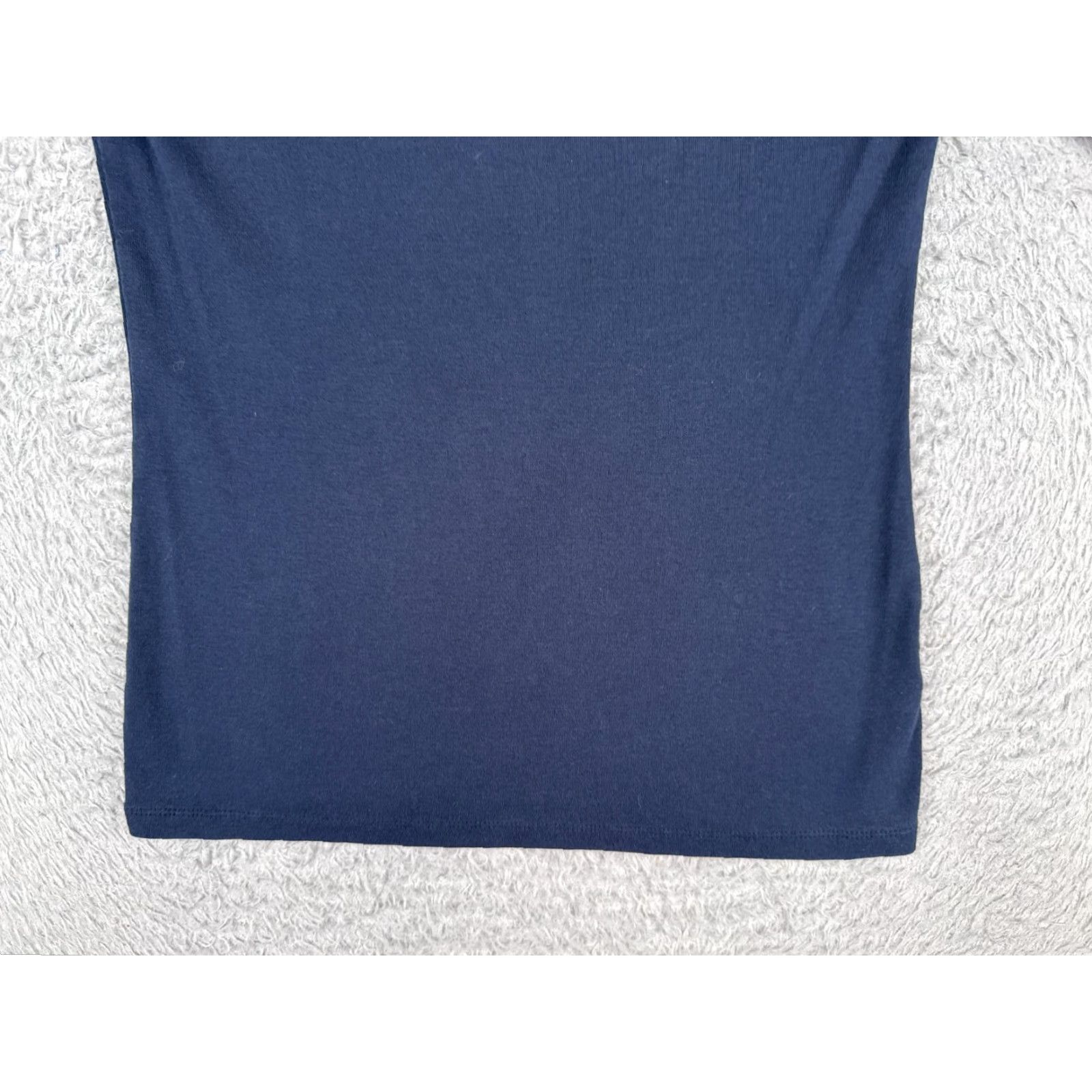 Tommy Hilfiger Tommy Hilfiger Shirt Women Medium Blue Short Sleeve Scoop Neck Cotton Blend Polo Casual Workwear Embroidered Size M / US 6-8 / IT 42-44 - 5 Thumbnail