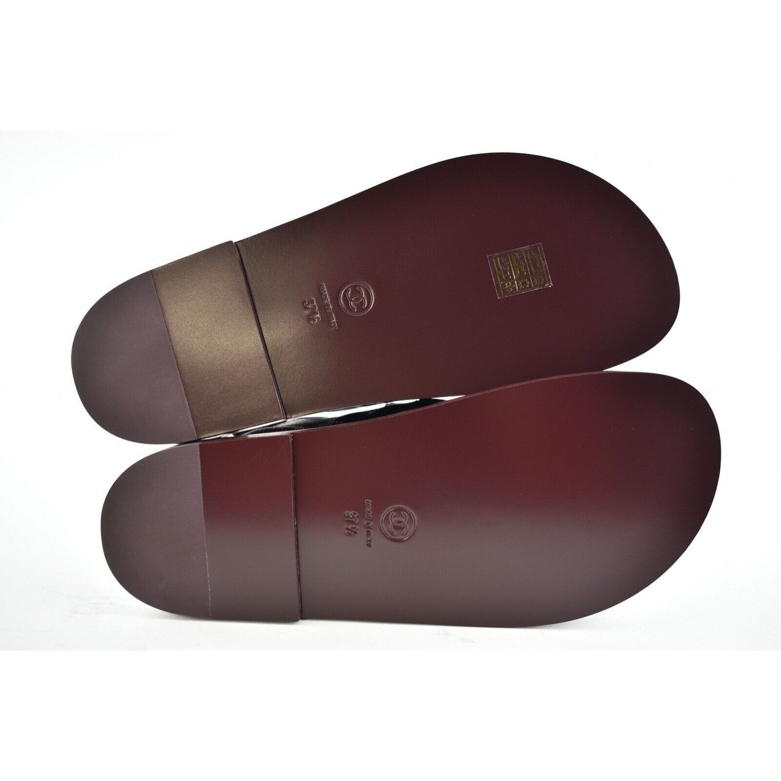 Chanel Chanel 21C Burgundy Red Caviar Gold CC Logo Mule Slide Size US 7.5 / IT 37.5 - 12 Thumbnail