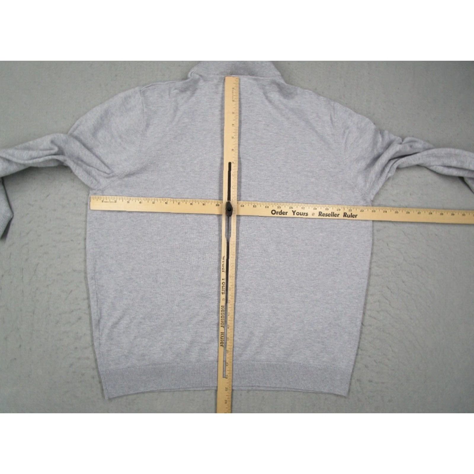 Lacoste Lacoste Mens Gray 1/4 Zip Long Sleeve Pullover Sweater Crocodile Logo Size 7 Size US M / EU 48-50 / 2 - 7 Thumbnail