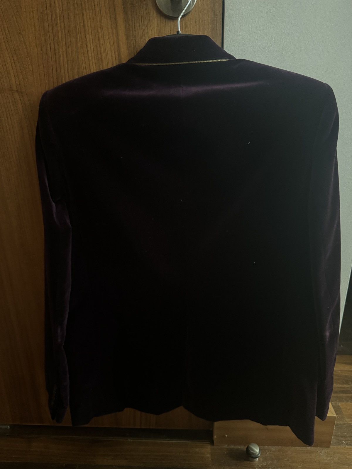 Saint Laurent Paris Saint Laurent Purple and Gold trim blazer Size 36R - 2 Thumbnail