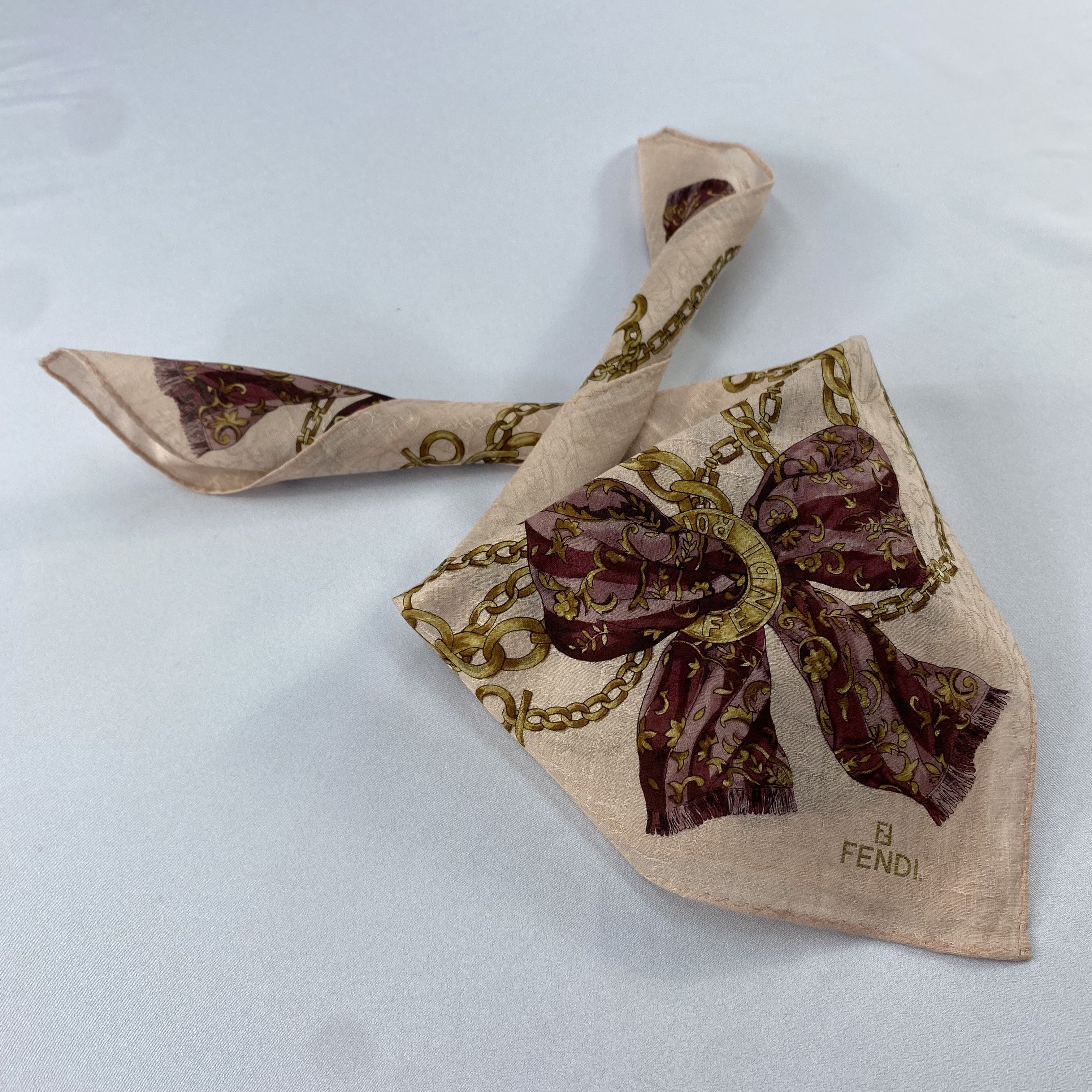 Vintage Fendi Handkerchief / Bandana / Neckerchief C898 Size ONE SIZE - 2 Thumbnail