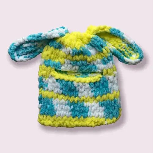 Other Handmade Knitted Balaclava Ski Mask Bunny Rabbit Style Size ONE SIZE - 3 Thumbnail