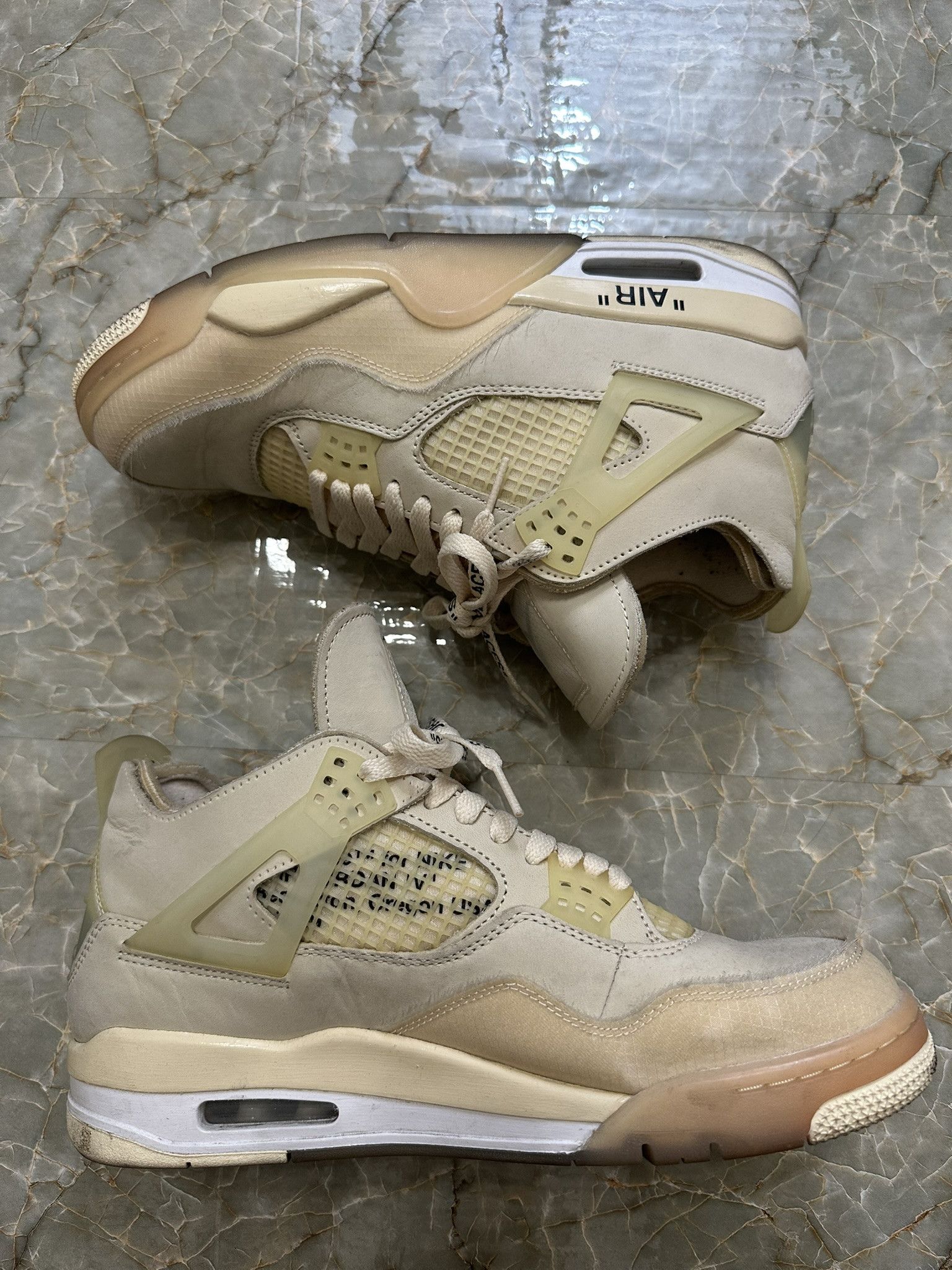 Nike × Off-White Off-White Jordan 4 Sail Size US 9.5 / EU 42-43 - 4 Thumbnail