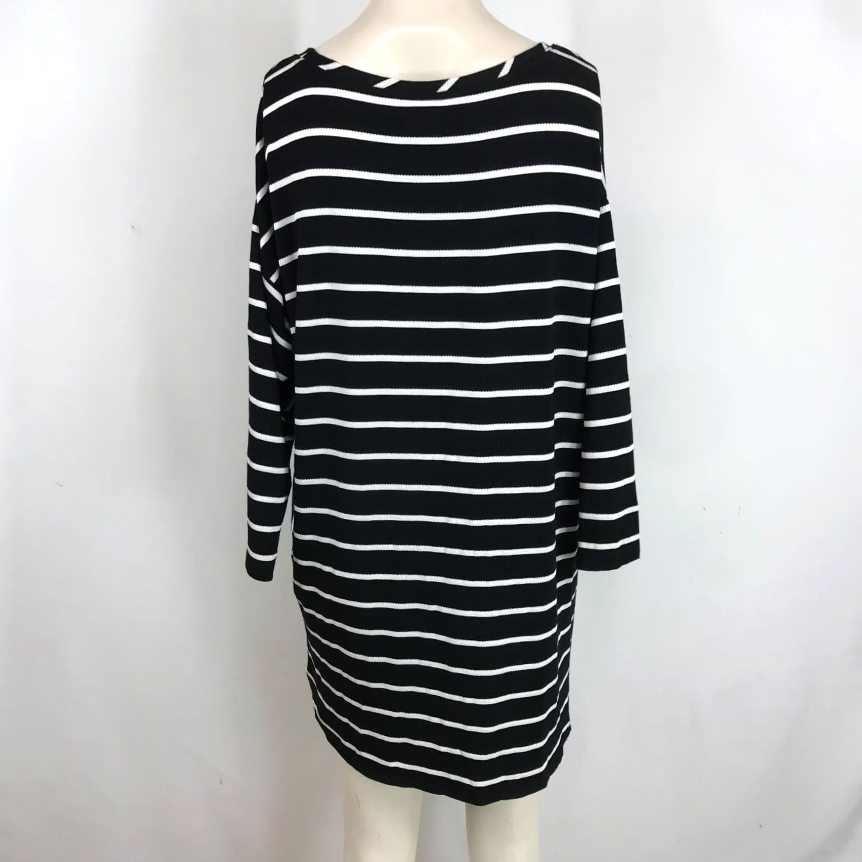 Vintage CHICO'S WOMEN'S BLACK WHITE STRIPE 3/4 SLEEVE TUNIC TOP Size 2 Size XS / US 0-2 / IT 36-38 - 5 Thumbnail