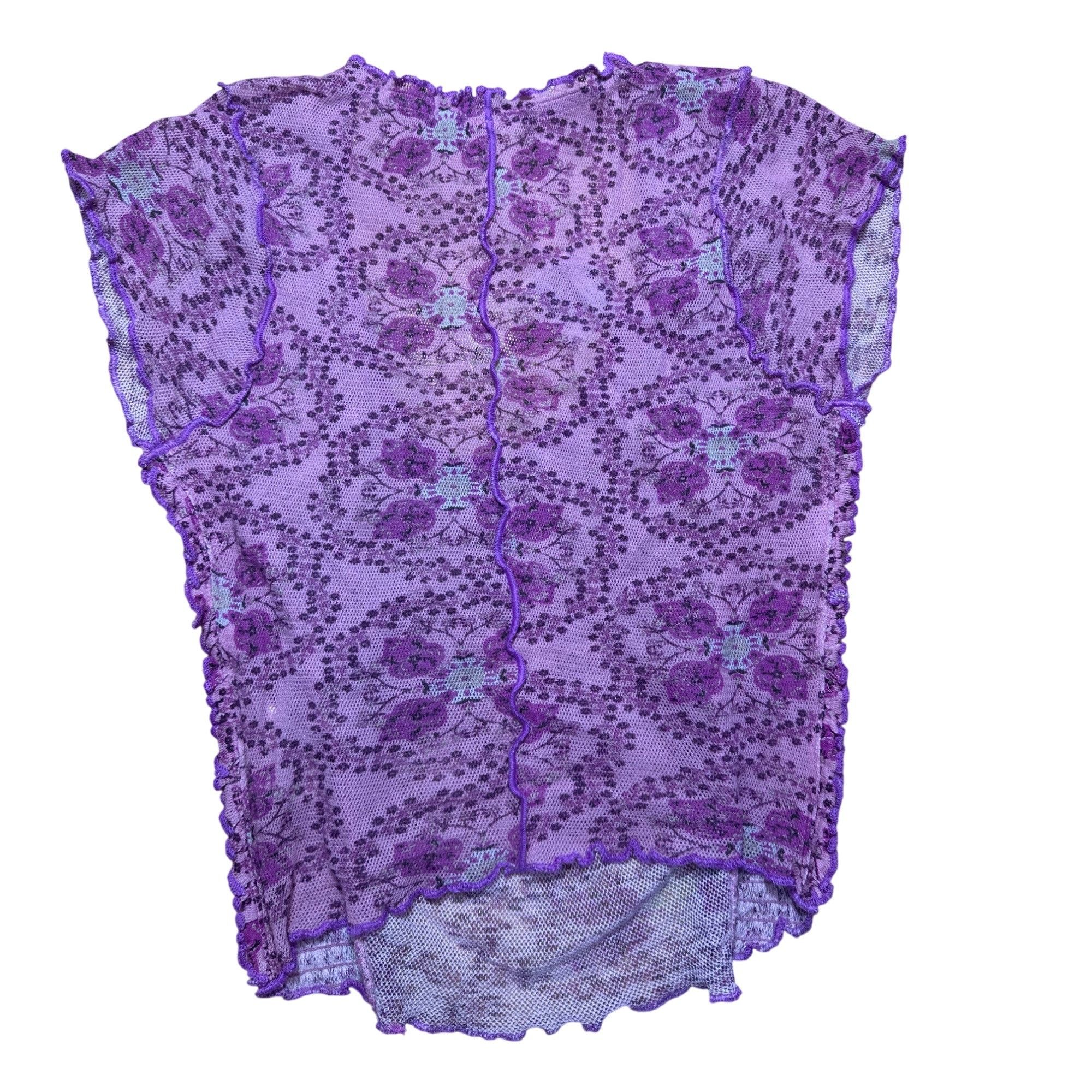 Free People Free People Scoop Neck Ruffled Cropped Lilac Size Small Size S / US 4 / IT 40 - 4 Thumbnail