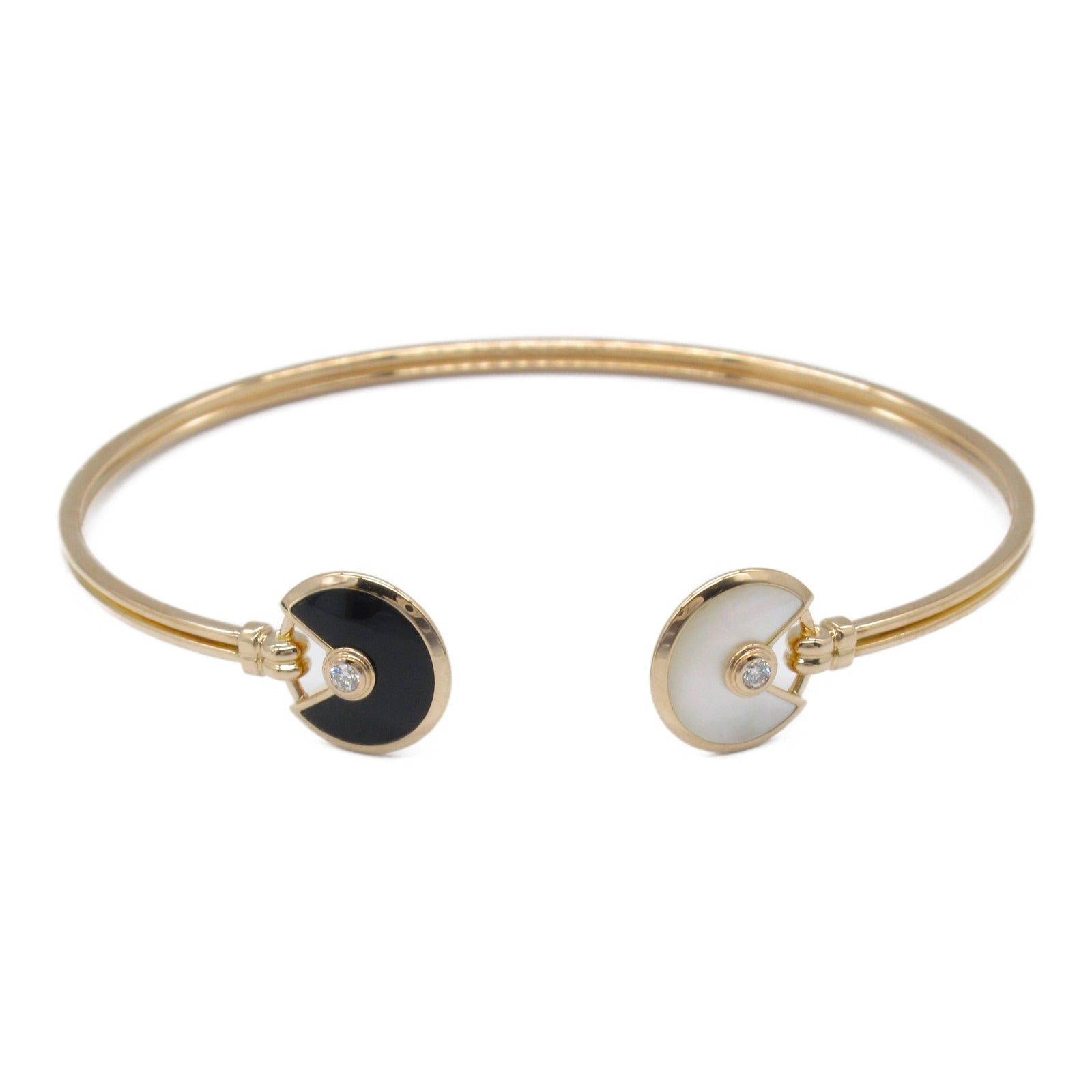 Cartier Cartier Amulet Bracelet Onyx Mother Of Pearl Diamond K18Pg (Pink Gold) Onyx/Mother Black White Size ONE SIZE - 1 Thumbnail