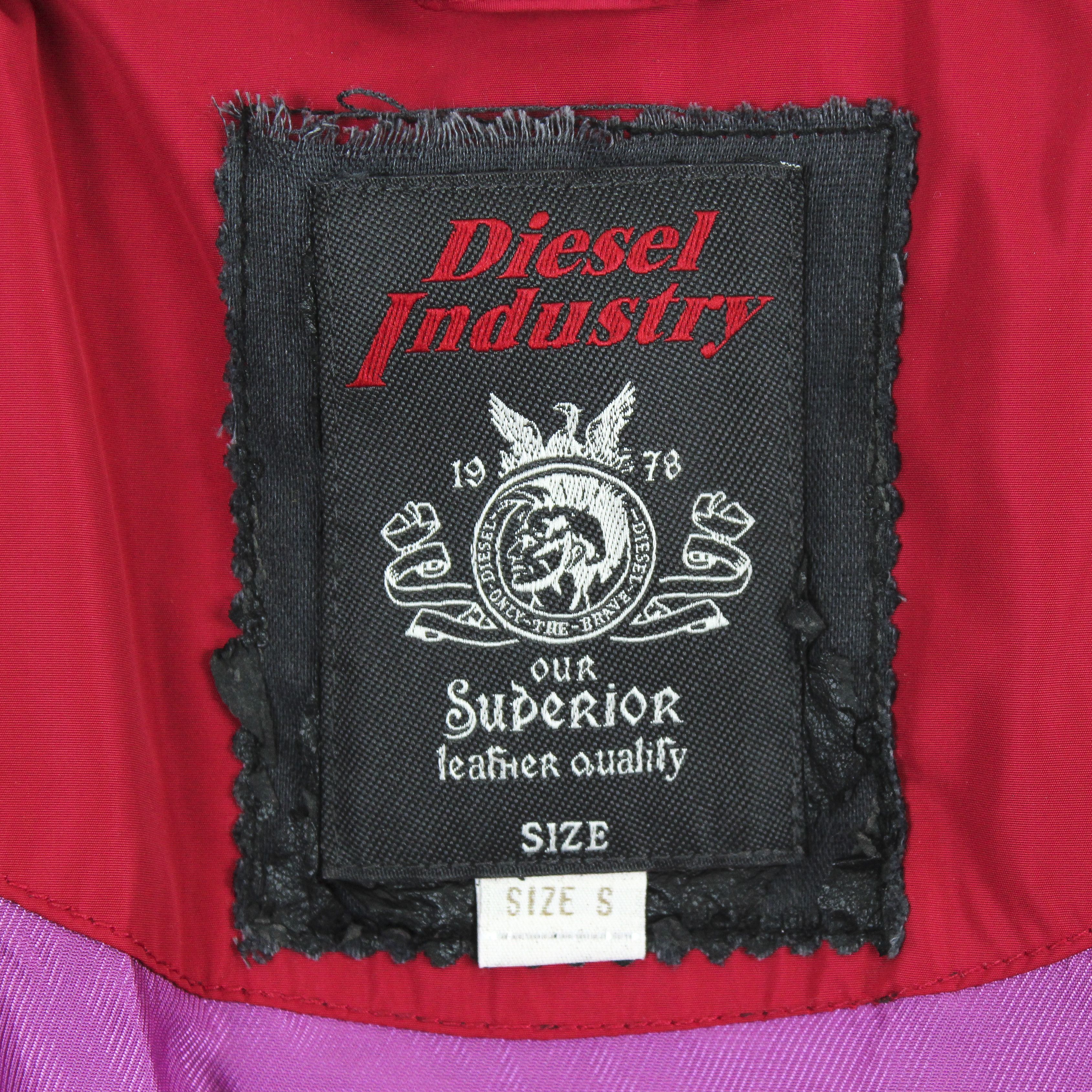 Diesel Teflon Womens S Rain Jacket Coat Windbreaker Red Outerwear Size S / US 4 / IT 40 - 7 Thumbnail