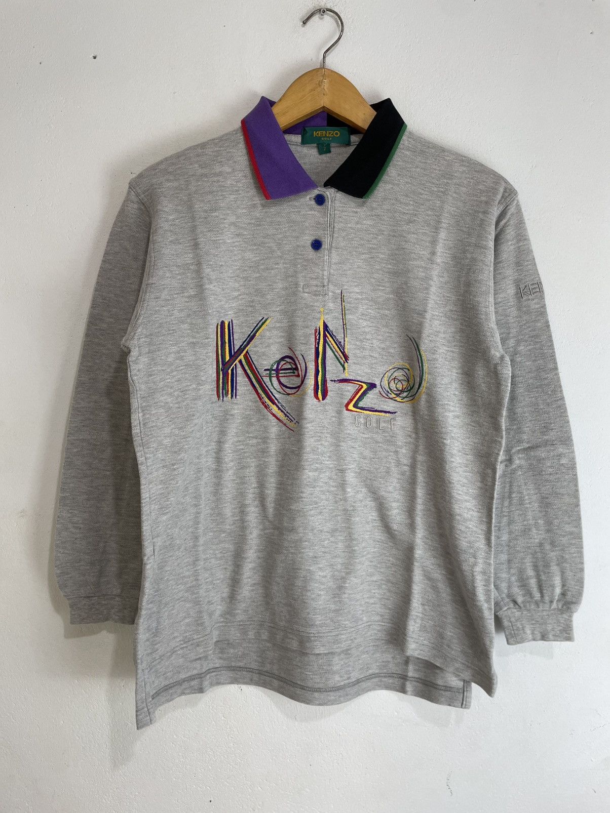 Japanese Brand × Kenzo × Vintage Kenzo Golf logo Vintage Polo Shirt Longsleeve Size US S / EU 44-46 / 1 - 1 Thumbnail