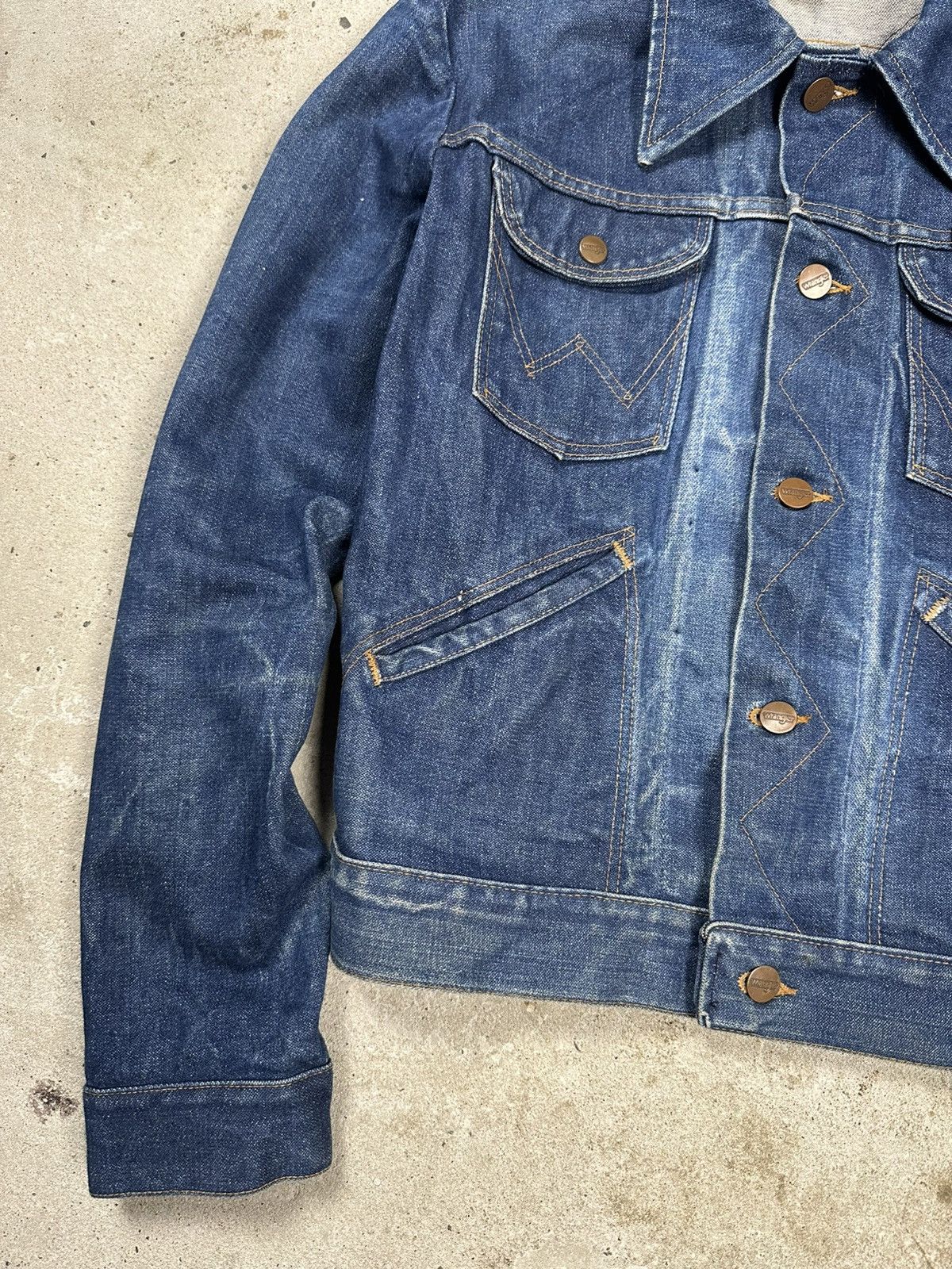 Wrangler Vintage 70s Wrangler Denim Jeans Trucker Jacket Size US S / EU 44-46 / 1 - 5 Thumbnail