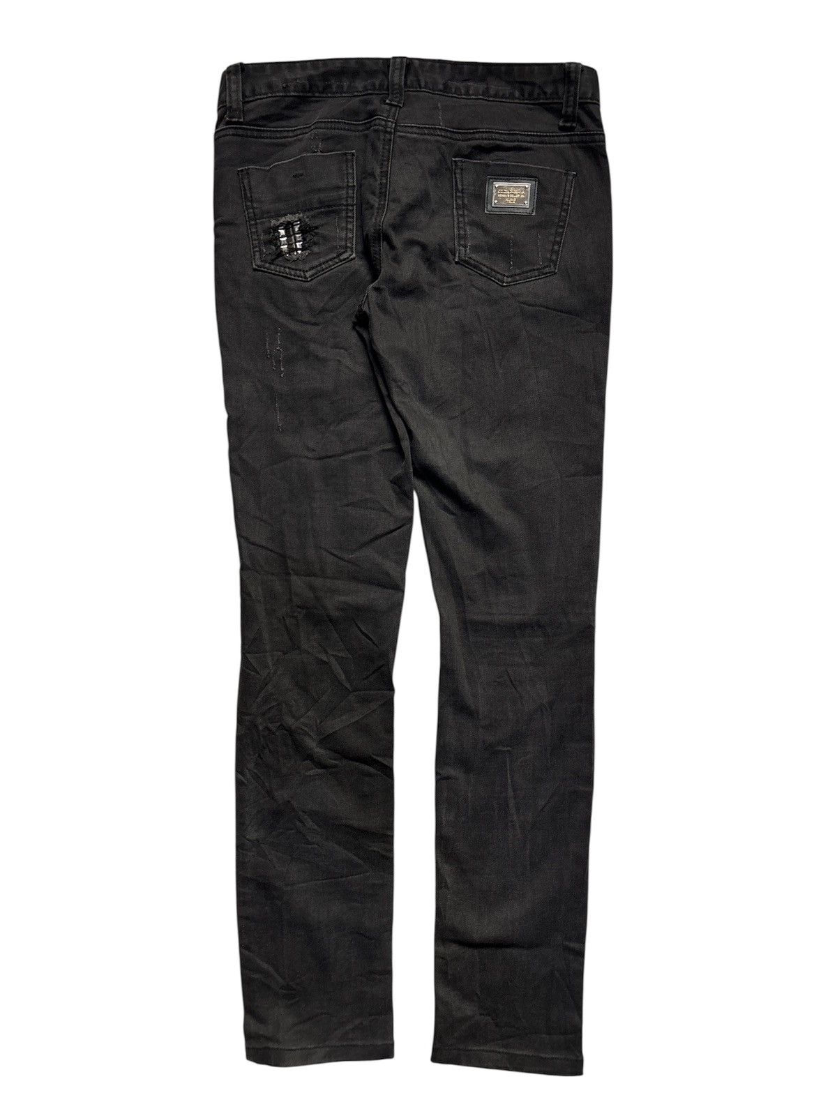 Hedi Slimane Studded Distressed Skinny Denim Jeans Size US 29 - 4 Thumbnail