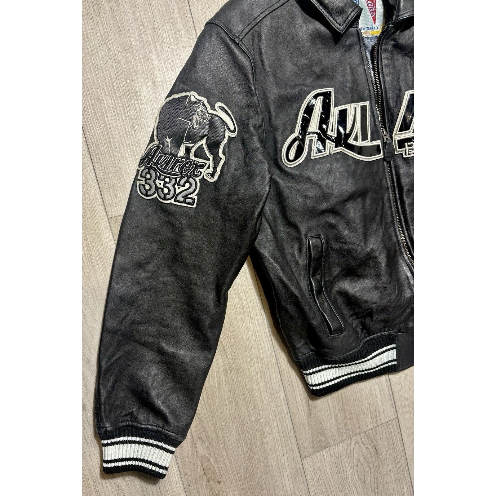 Avirex Avirex Black Aces Tuskegee Airmen Lamb Leather Jacket M Y2K Size US M / EU 48-50 / 2 - 11 Thumbnail