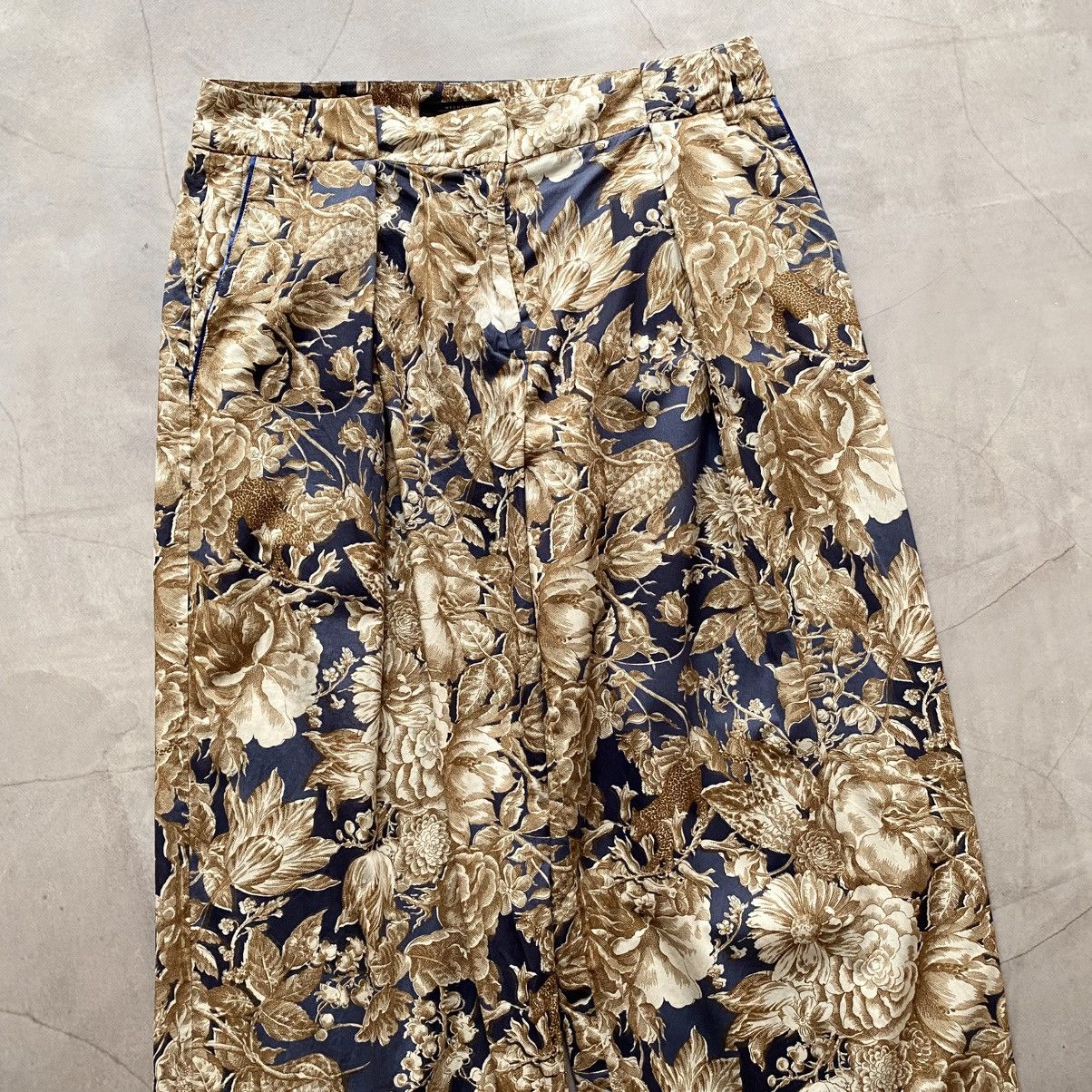 Weekend Max Mara Weekend Max Mara Wide Light Flowers Pants Size 33" - 3 Thumbnail
