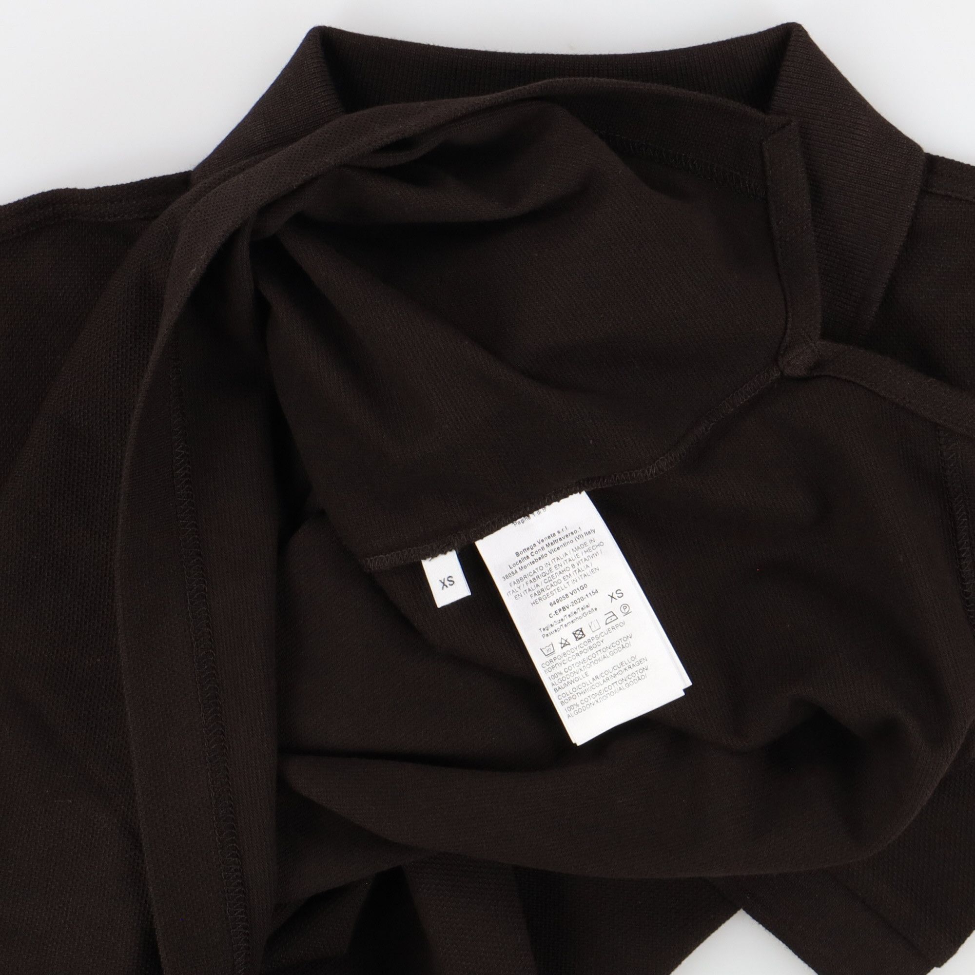 Bottega Veneta Fondente Brown Cotton Piquet Polo Size US XS / EU 42 / 0 - 7 Thumbnail