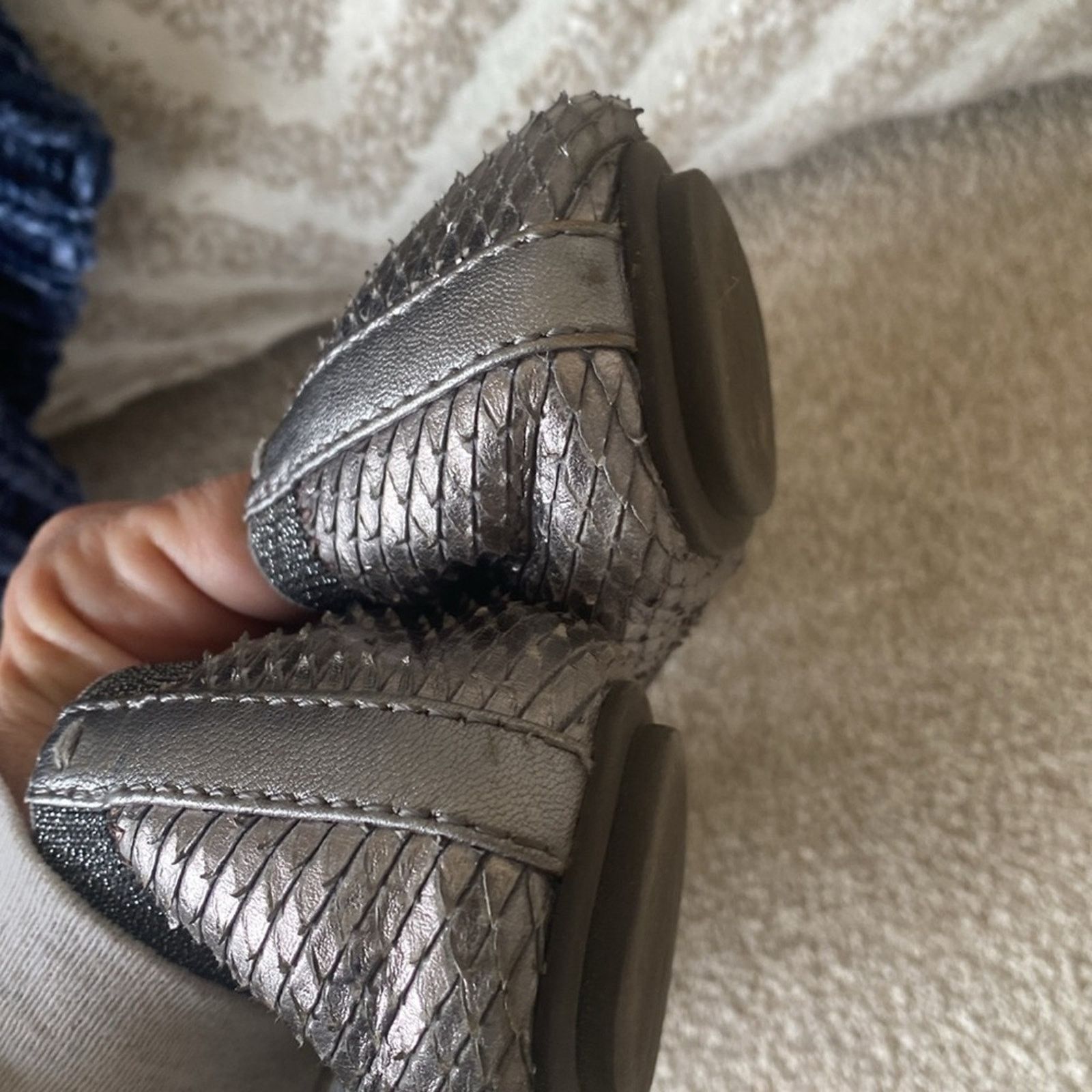 Tory Burch Tory Burch Gabby Ballet Python Pewter Gray Size 7 Size US 7 / IT 37 - 8 Thumbnail