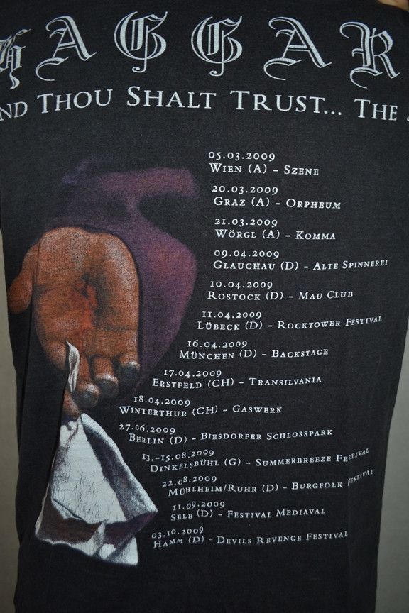 Band Tees × Metallica × Vintage Vintage Haggard And Thou Shalt Trust... The Seer tee S Size US S / EU 44-46 / 1 - 4 Thumbnail