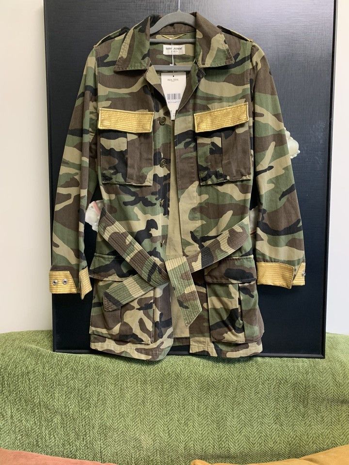 Saint Laurent Paris Saint Laurent Camouflage Gold Trim Jacket Size 36 Size XS / US 0-2 / IT 36-38 - 1 Thumbnail