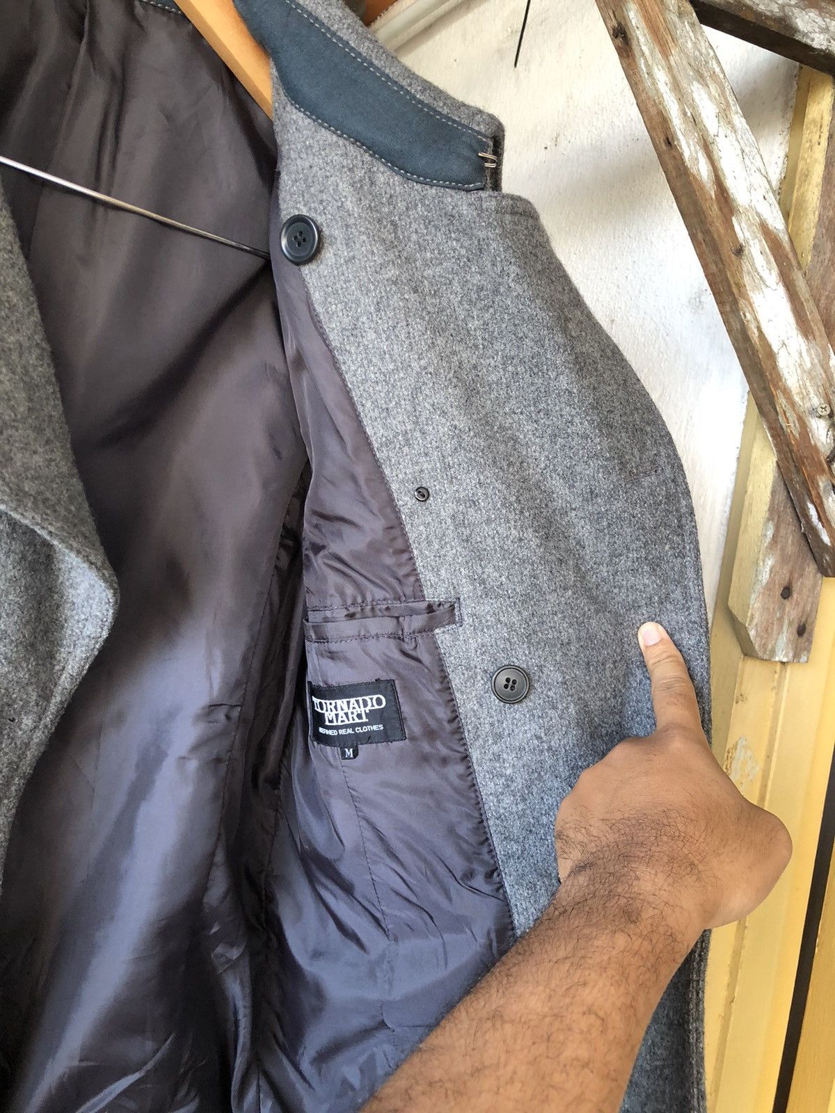 If Six Was Nine Tornado Mart Japan Double Collar Wool Jacket Size M / US 6-8 / IT 42-44 - 6 Thumbnail