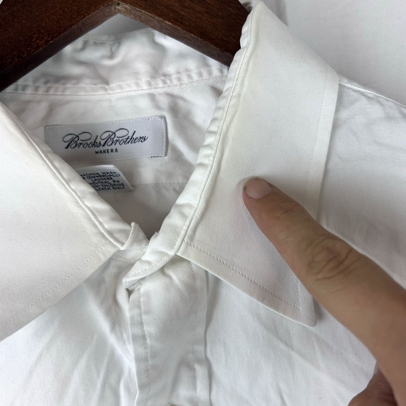 Brooks Brothers VINTAGE Brooks Brothers Makers Shirt Mens 18 34/35 White Long Sleeve Button Up Made USA Dress Shirt Men 90s Classic USA Size US XXL / EU 58 / 5 - 4 Thumbnail