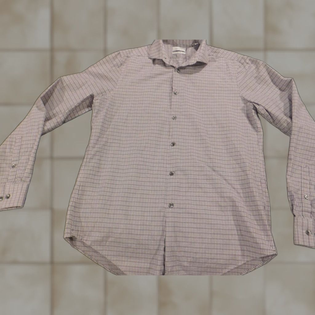 Calvin Klein Calvin Klein Collection Mens Shirt Slim Fit Button-Up Purple Striped Long Sleeve Medium Regular Size M Button-Down Collar Size US M / EU 48-50 / 2 - 1 Thumbnail