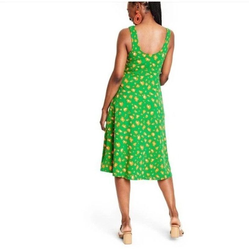 Other Target | Green & Orange Cheetah Sundress | Small Size S / US 4 / IT 40 - 3 Thumbnail