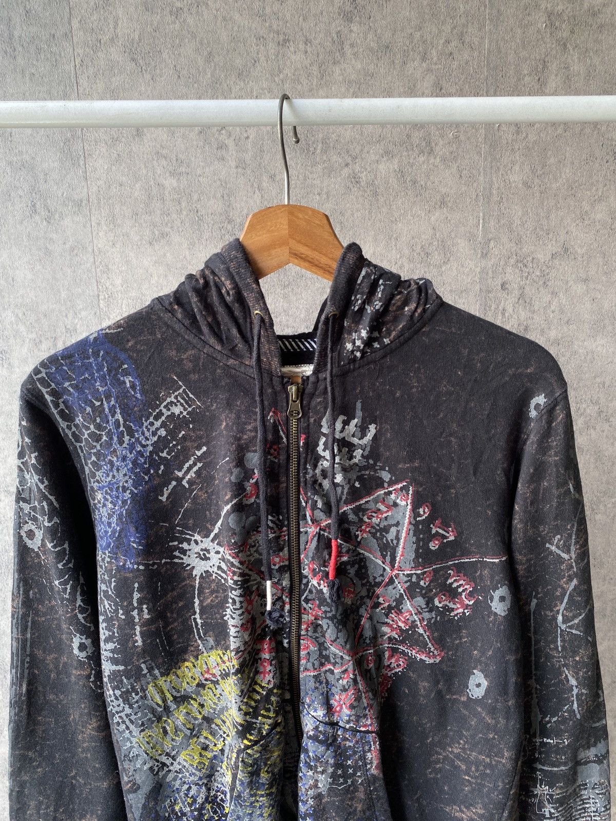 Japanese Brand SACKS Hoodie Overprint Distressed Design Size US M / EU 48-50 / 2 - 3 Thumbnail
