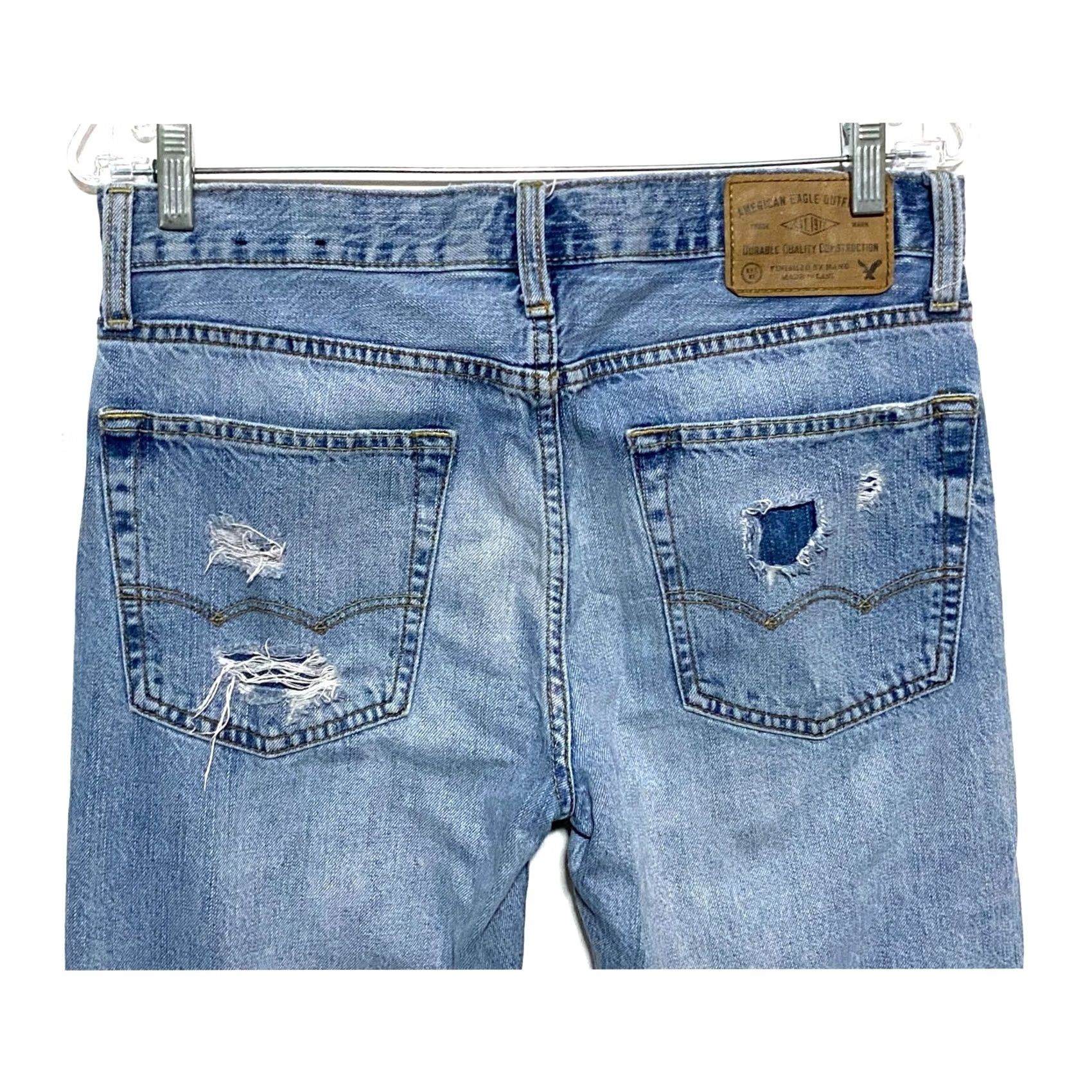American Eagle Outfitters American Eagle Slim Fit Jeans Mens 31x31 Distressed Grunge Denim 5-Pocket Rocker Punk Casual Slim Distressed Grunge Jeans Mens Regular 31-31 Blue Size US 29 - 3 Thumbnail