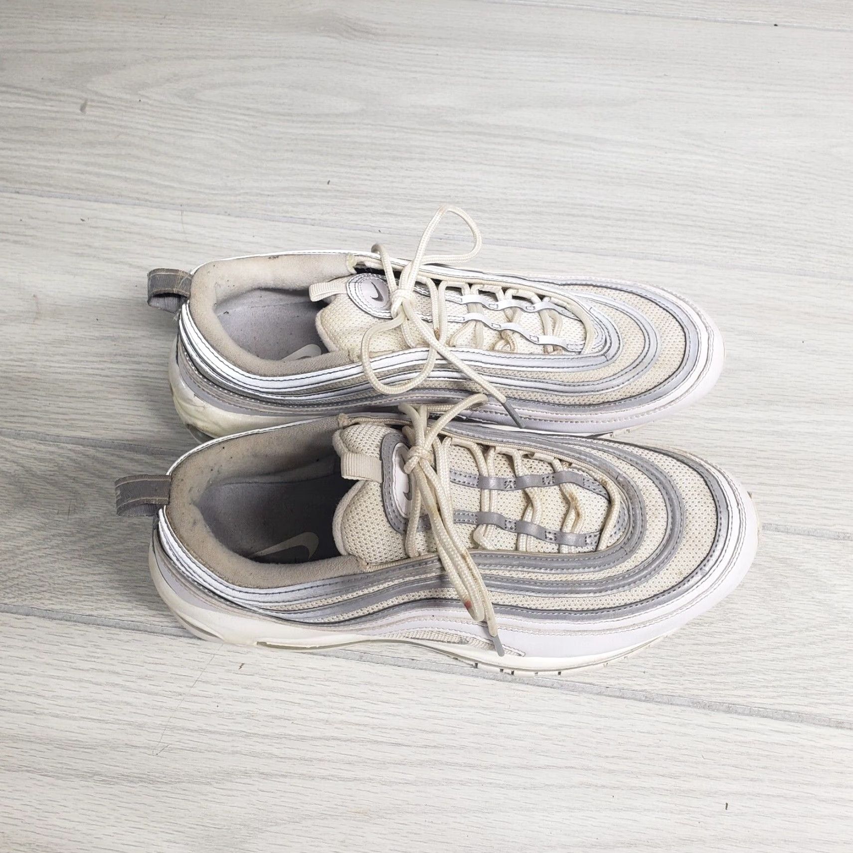 Nike Nike Air Max 97 Running Shoes Men's Size 11.5 White Reflective Silver Athletic Sneakers Size US 11.5 / EU 44-45 - 5 Thumbnail