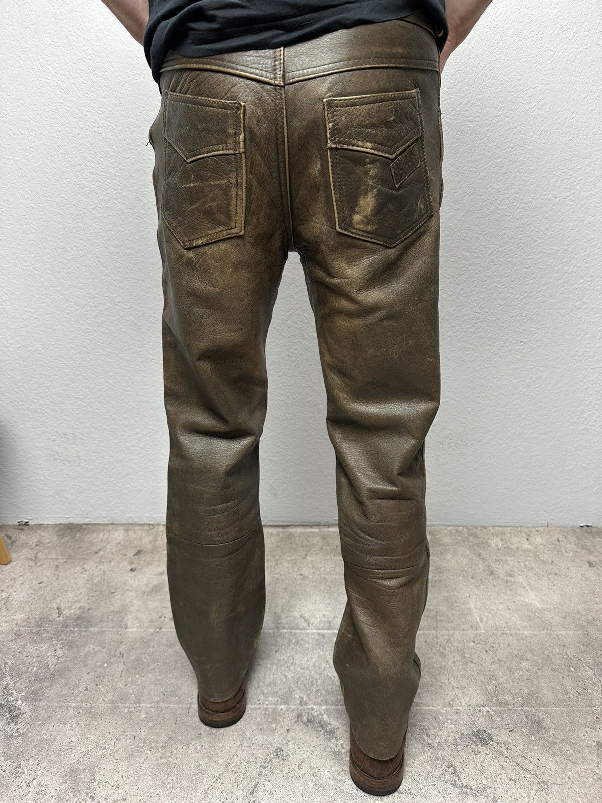 Leather Vintage IXS Leather Pants Black Motorcycle Y2K Archival Size US 31 - 3 Thumbnail