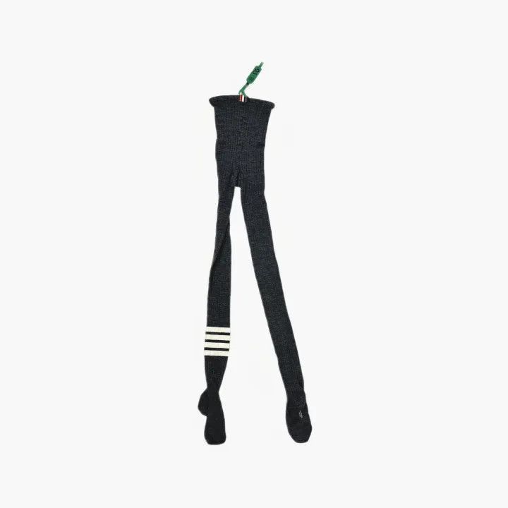 Thom Browne Thom Browne Gray Striped Tights for Women -2507 Size M / US 6-8 / IT 42-44 - 3 Thumbnail