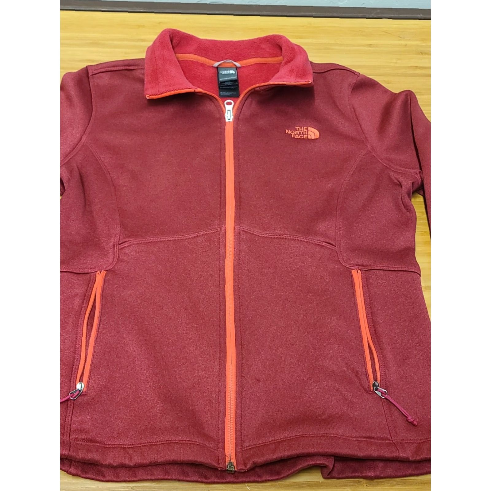 The North Face The North Face Jacket Womens Large Pink Red Hooded Full Zip Fleece Lined Jacket Size L / US 10 / IT 46 - 2 Thumbnail