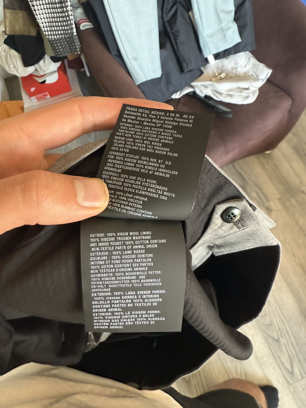 Prada Slim Wool Trousers in Grey Size US 34 / EU 50 - 13 Thumbnail