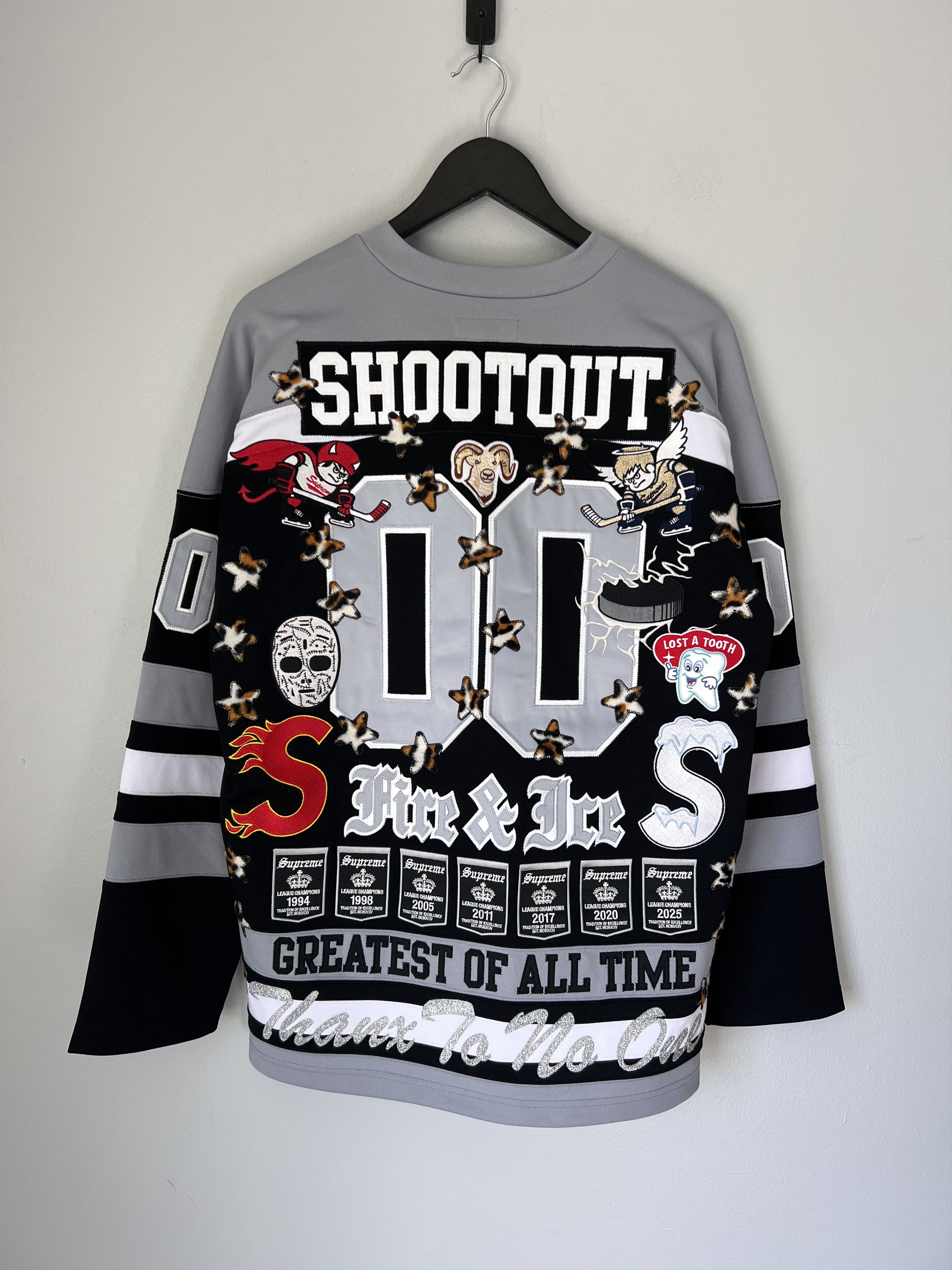 Supreme Fire & Ice Hockey Jersey in Black