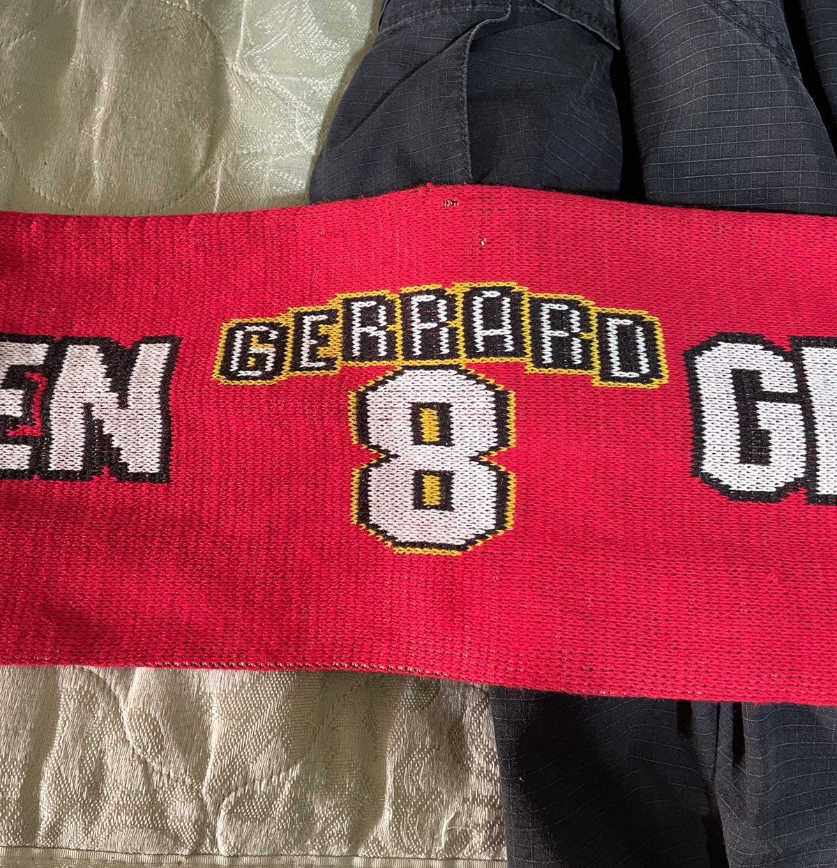 Other Vintage Liverpool Steven Gerrard #8 Football Soccer Scarf Size ONE SIZE - 6 Thumbnail