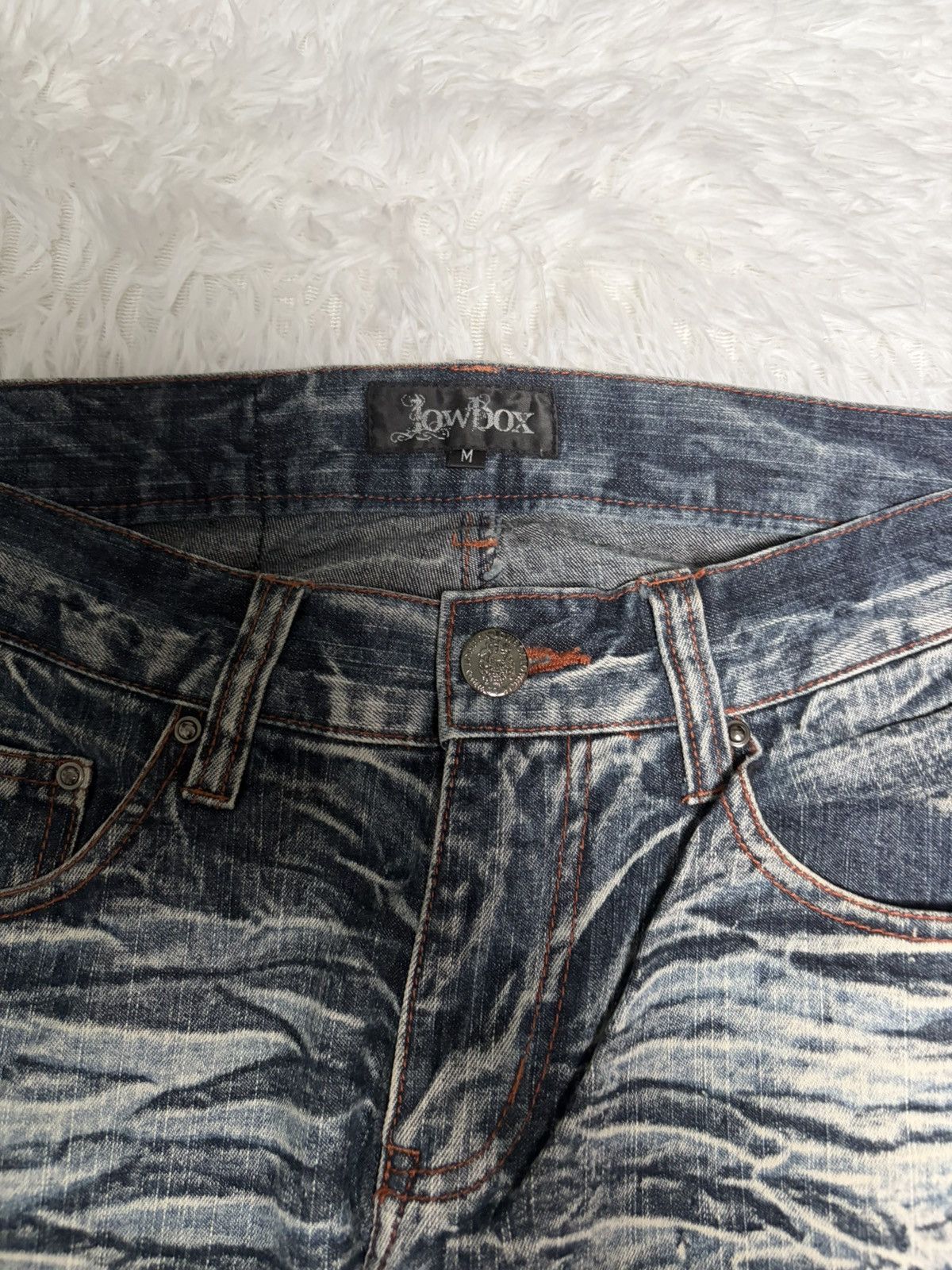 Kapital Rare Acidwash Lowbox boro patch distressed jeans Size US 32 / EU 48 - 4 Thumbnail