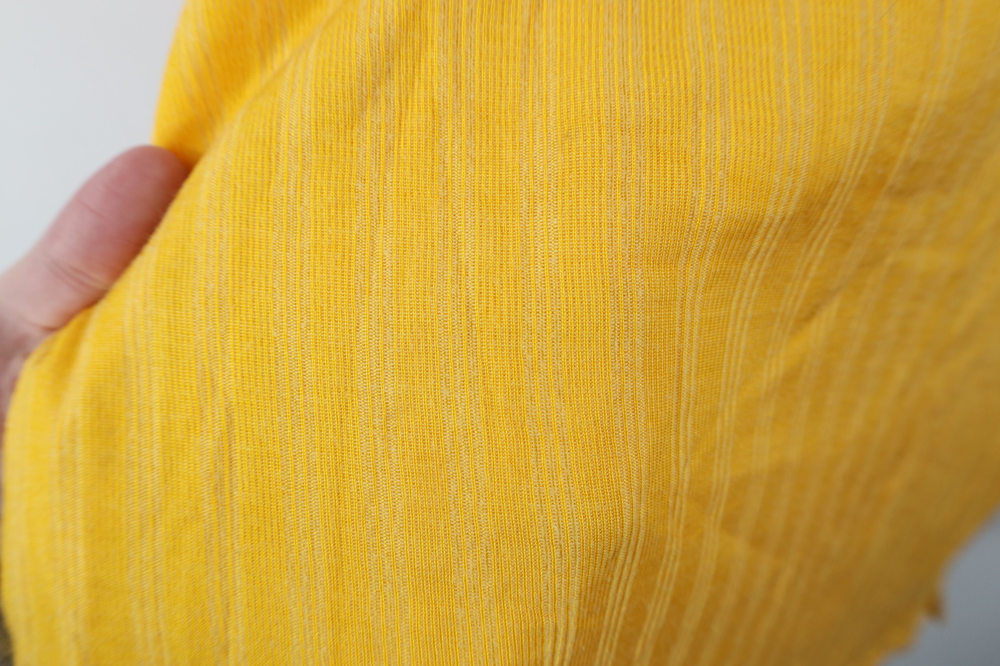 Vintage Vintage 90s Streetwear Ribbed Knit Ringer T-Shirt Yellow Size US XL / EU 56 / 4 - 10 Thumbnail