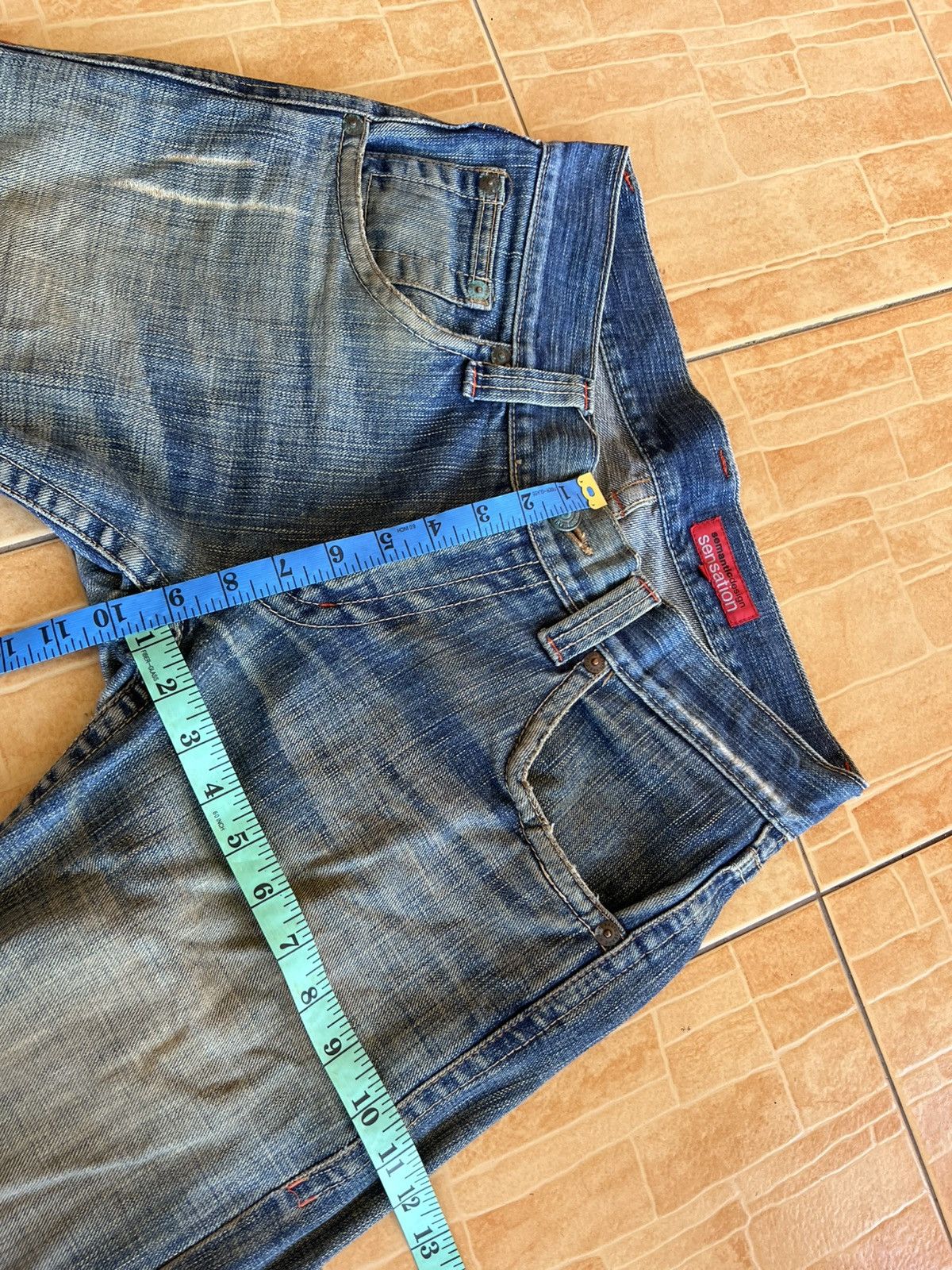 semanticdesign Semantic Designs Flare Distress Mud Wash Jean Size US 32 / EU 48 - 4 Thumbnail