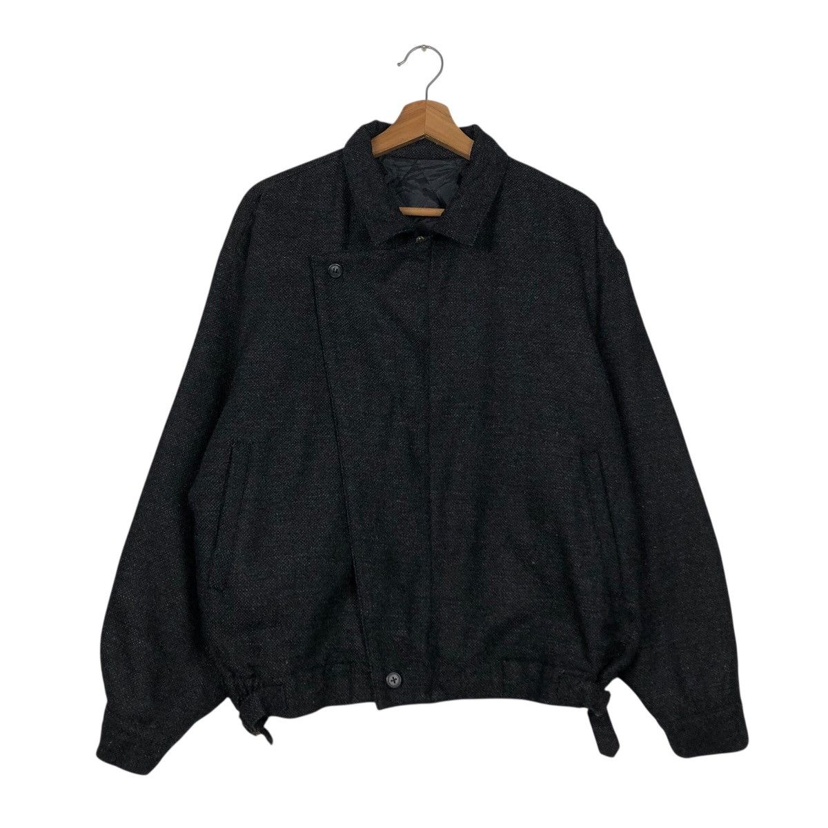 Japanese Brand 📌Vintage Wool Bomber Jacket Unbranded Issey Miyake Size US M / EU 48-50 / 2 - 2 Thumbnail