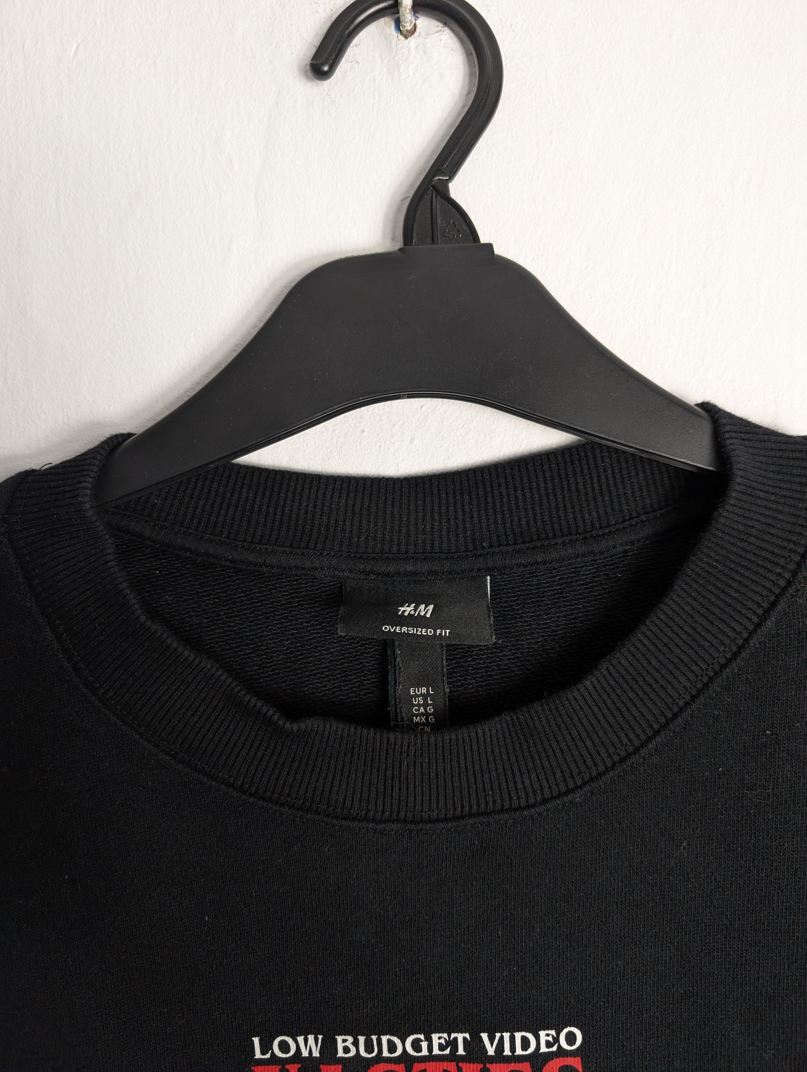 H&M H&M Black Graphic Sweatshirt Crewneck Streetwear Size US L / EU 52-54 / 3 - 5 Thumbnail