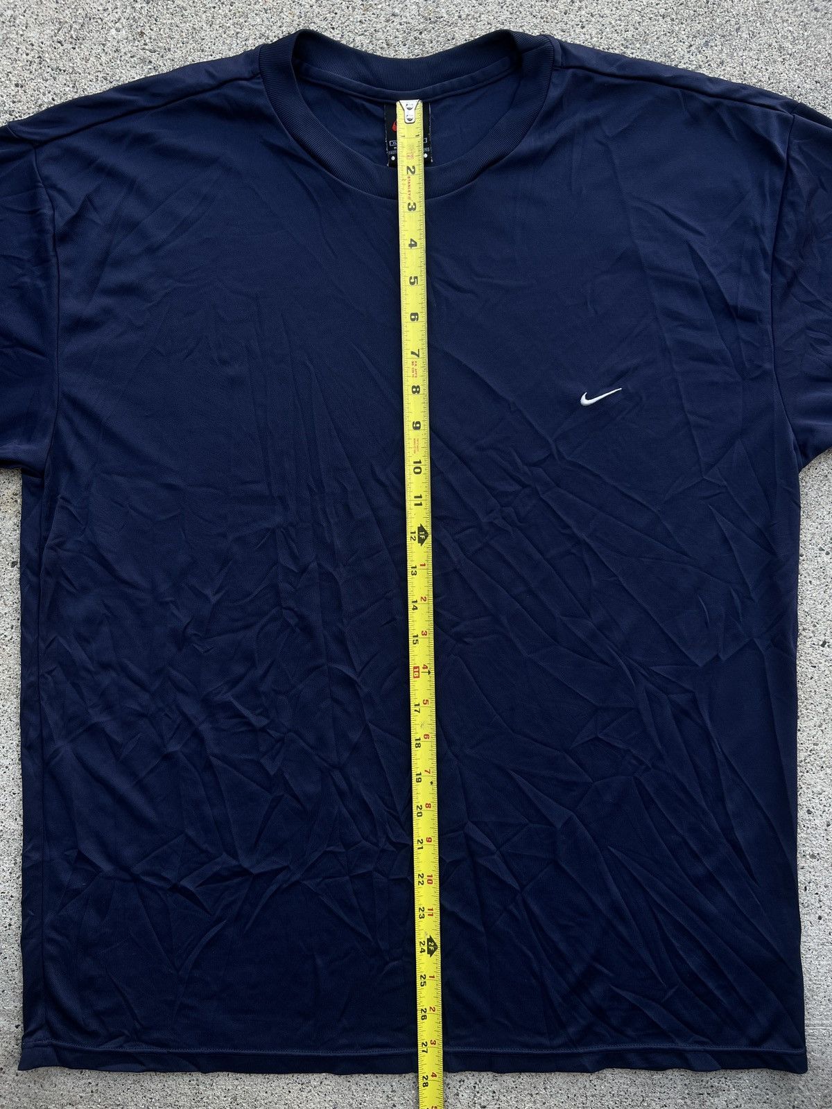 Nike 1990s Vintage Nike Navy Embroidered Swoosh Fleece Shirt Size US XL / EU 56 / 4 - 4 Thumbnail