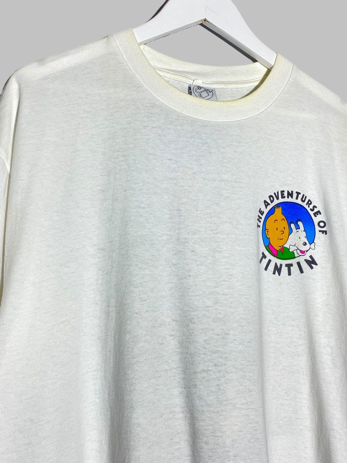 Cartoon Network 🔥 90s TINTIN CIGARS PHARAOH TEE JUNGLE RARE ELEPHANT VIBE Size US XL / EU 56 / 4 - 6 Thumbnail