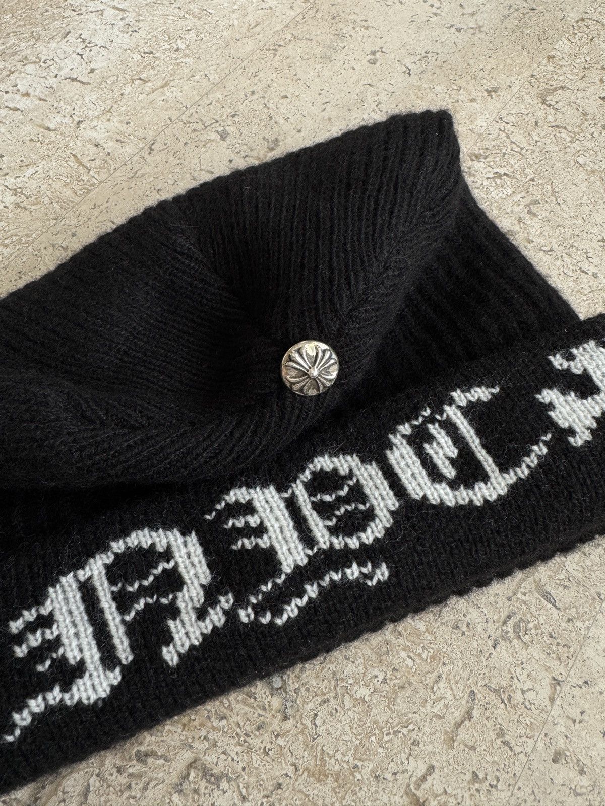 Chrome Hearts Chrome Hearts NYC Big Daddy Cashmere Beanie Size ONE SIZE - 15 Thumbnail