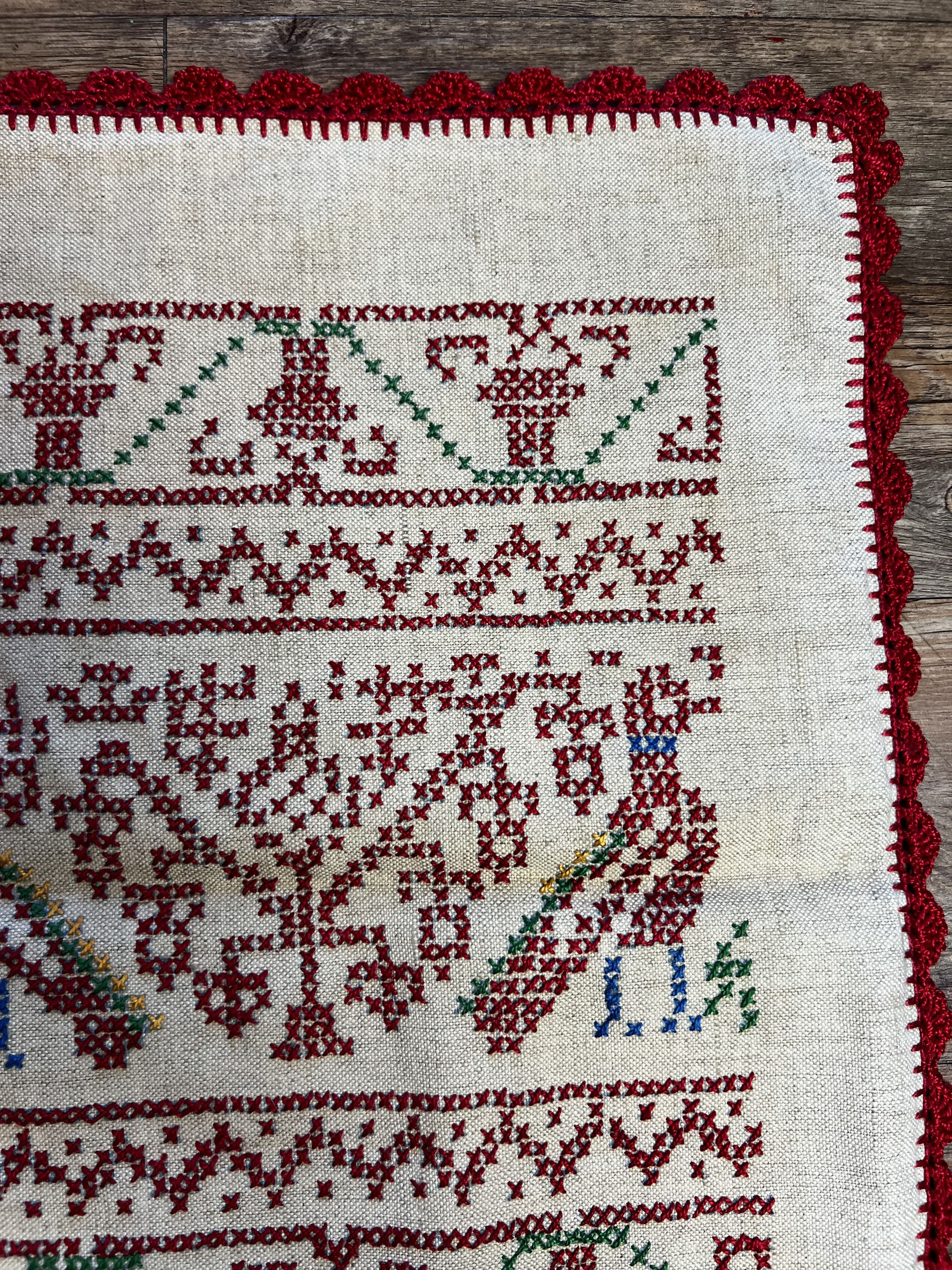 Vintage Vintage Needle Point Cross Stitch Throw Pillow Case Size ONE SIZE - 8 Thumbnail
