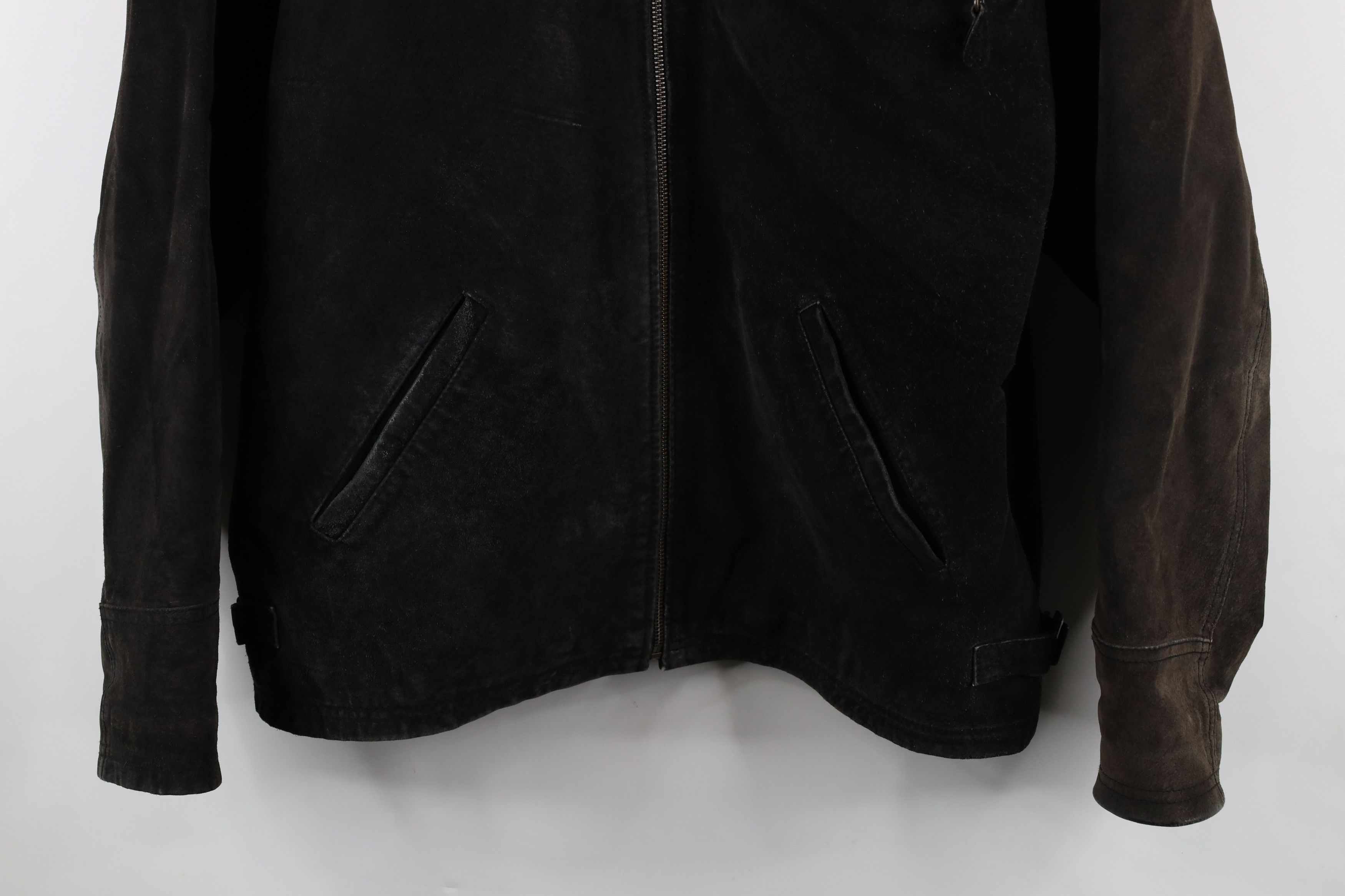Vintage Vintage 90s Streetwear Suede Leather Buckle Back Jacket Size US M / EU 48-50 / 2 - 3 Thumbnail
